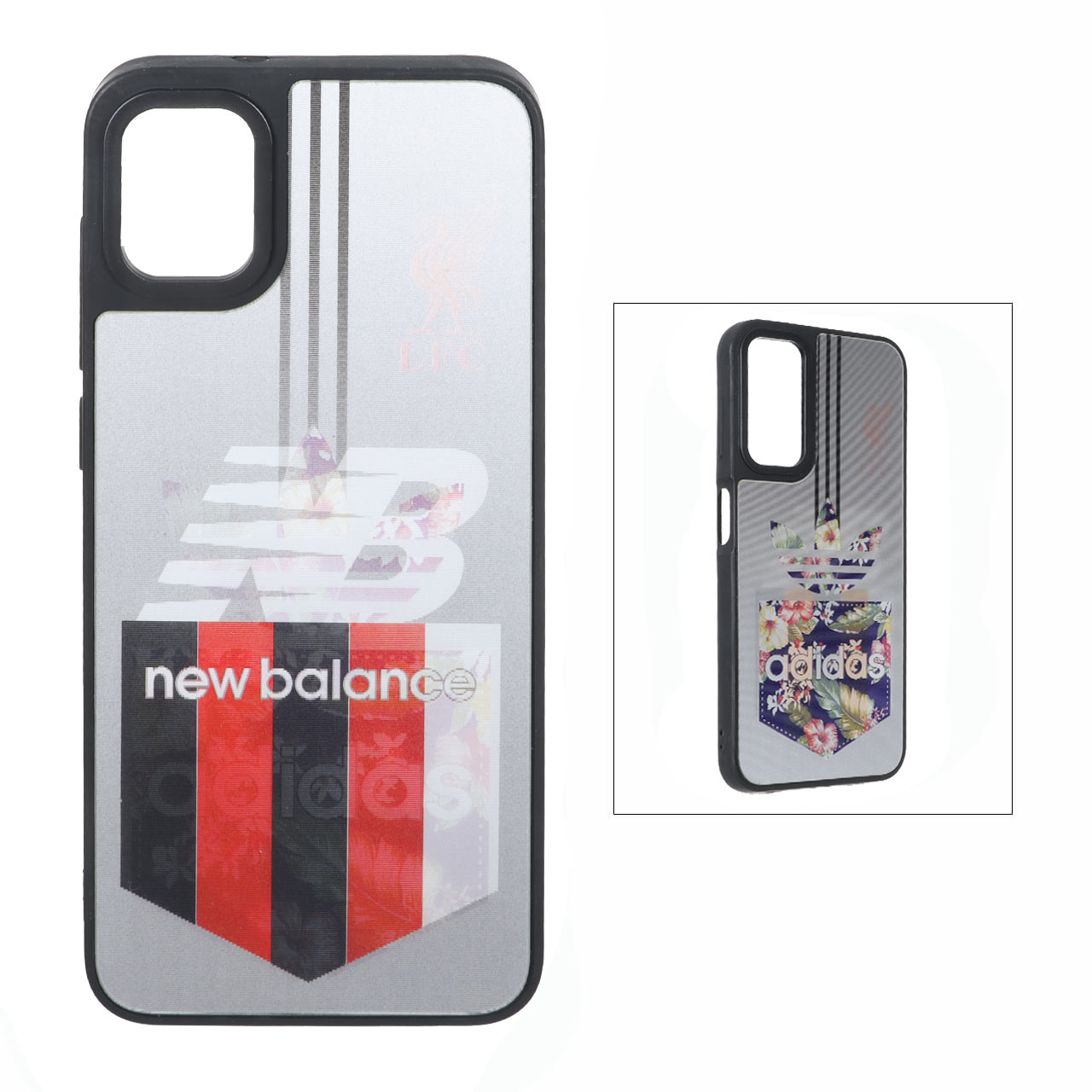 قاب طرح 3D هولوگرافیک برند New Balance و گل مناسب برای سامسونگ گلکسی A04 و M13 5G