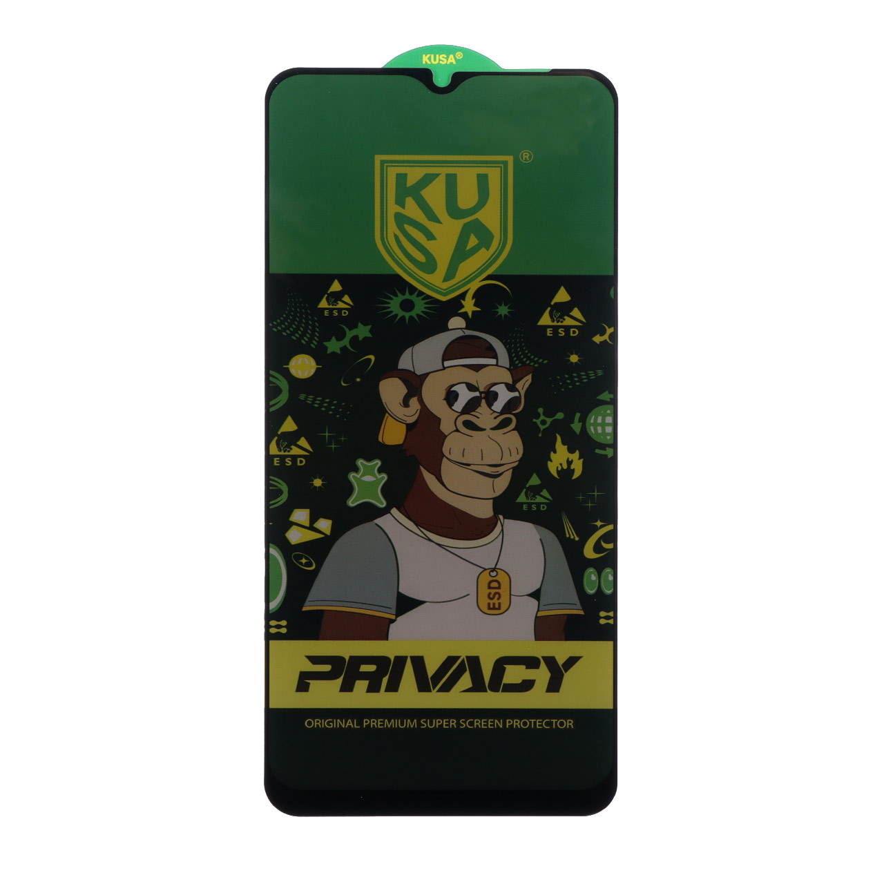 محافظ صفحه نمایش شیشه ای Full Cover Kusa - Privacy Anti Static مدل Samsung Galaxy A14 / M14 / F14 / A22 5G