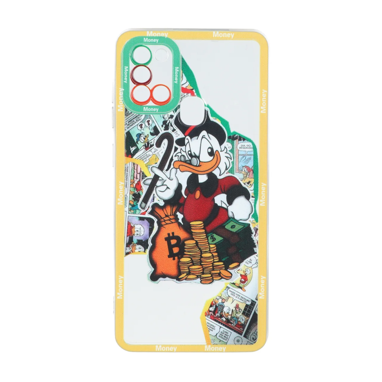 قاب ژله ای طرح دار دور رنگی طرح اردک پولدار مناسب برای شیائومی Redmi Note 12 Pro 4G و Redmi Note 11 Pro