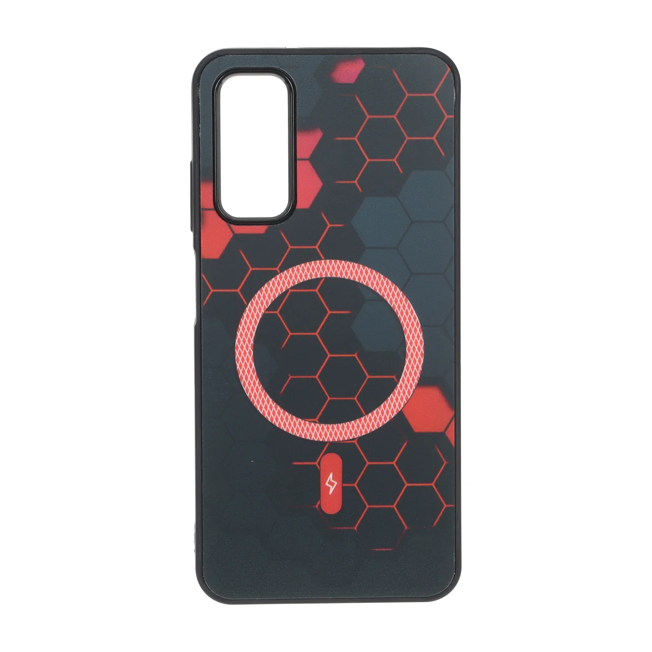 قاب طرح Hexagon مگ سیف هاشوردار قرمز مناسب برای سامسونگ گلکسی A05s