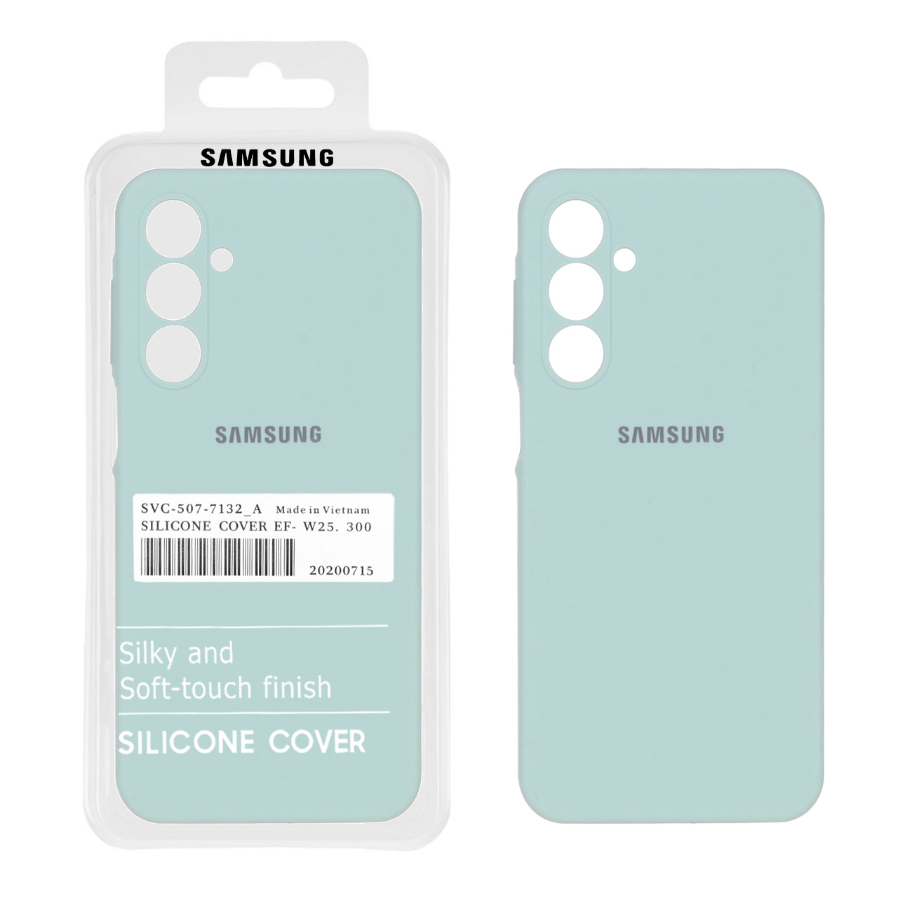 قاب سیلیکونی پاک کنی اورجینال درجه یک Samsung Galaxy A16 - سبز روشن (پک دار)