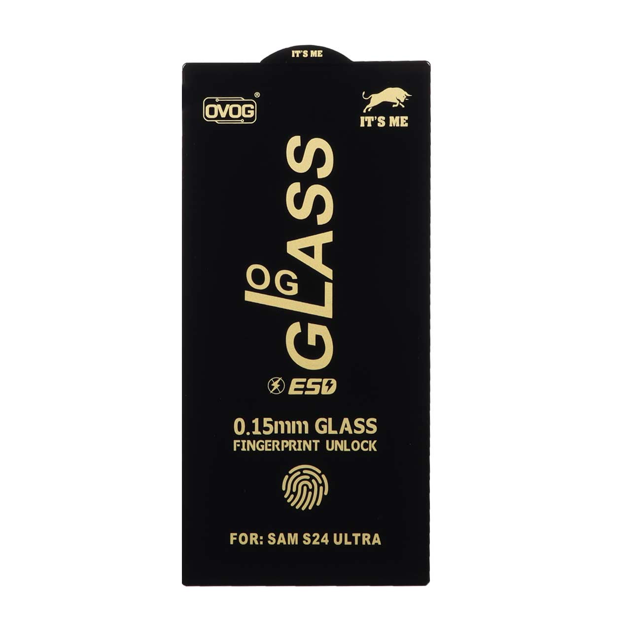 محافظ صفحه نمایش شیشه ای فول کاور OG ESD OVOG مناسب برای سامسونگ گلکسی S24 اولترا - مشکی