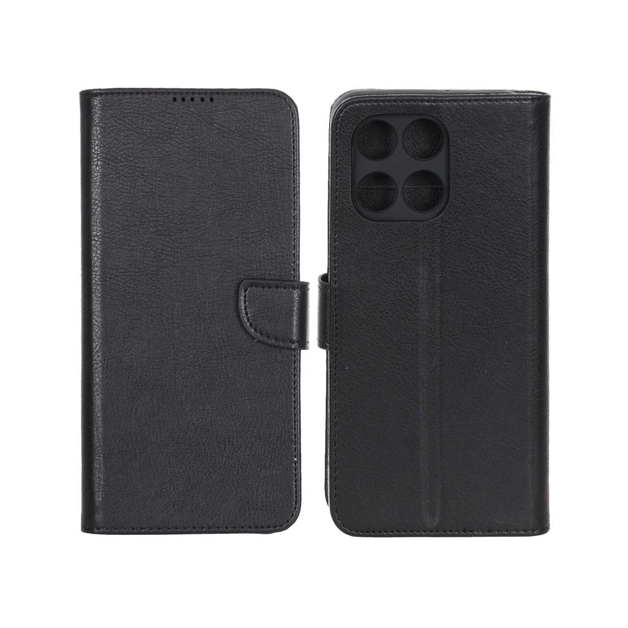 کیف کلاسوری چرمی مگنتی محافظ لنز KRF مناسب برای گوشی هانر Honor X5b و Honor X5b Plus - مشکی