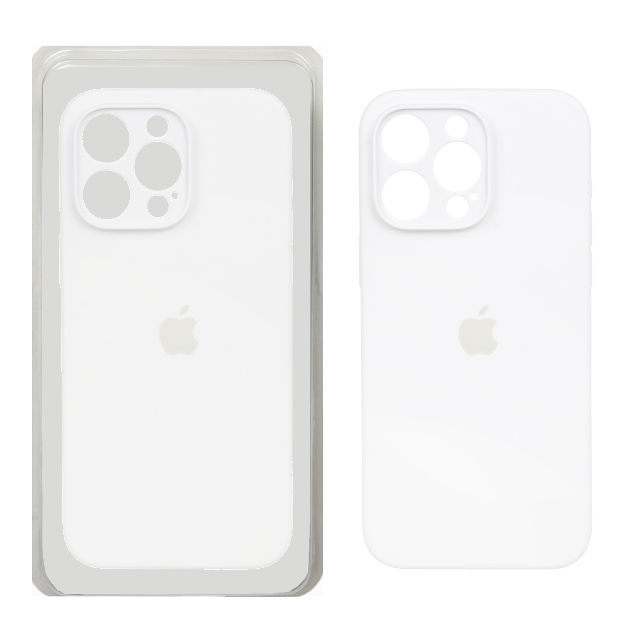 قاب سیلیکونی پاک کنی اورجینال ++A مدل Apple iPhone 15 Pro Max - سفید (پک دار)