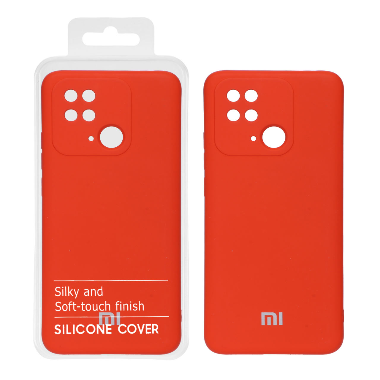 قاب نیو سیلیکون محافظ لنزدار RFF مدل Xiaomi Redmi 10c / Poco c40 / Redmi 10 power - نارنجی (پک دار)