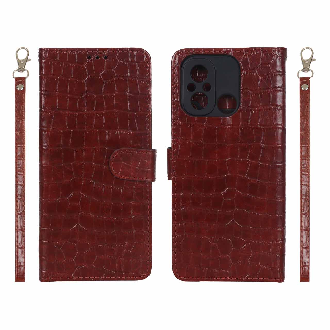 کیف موبایل طرح کروکو مگنتی مناسب برای شیائومی Redmi 12C / Redmi 11A / Poco C55