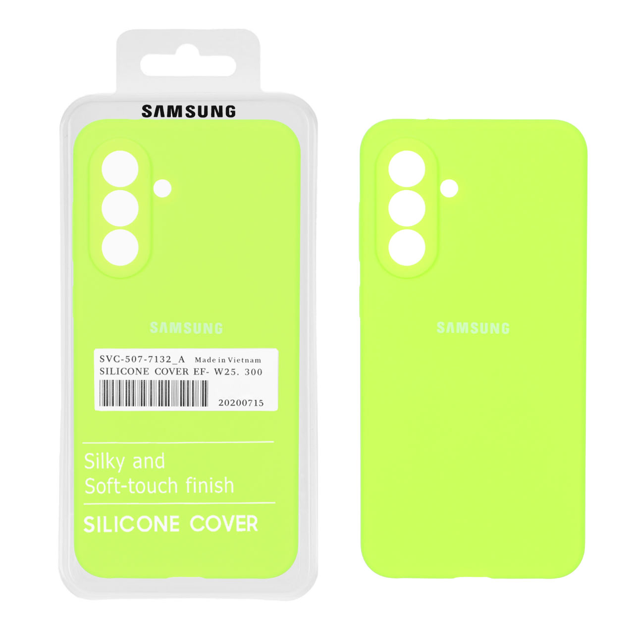 قاب سیلیکونی پاک‌کنی اورجینال سبز فسفری مناسب برای Samsung Galaxy A56 / A36