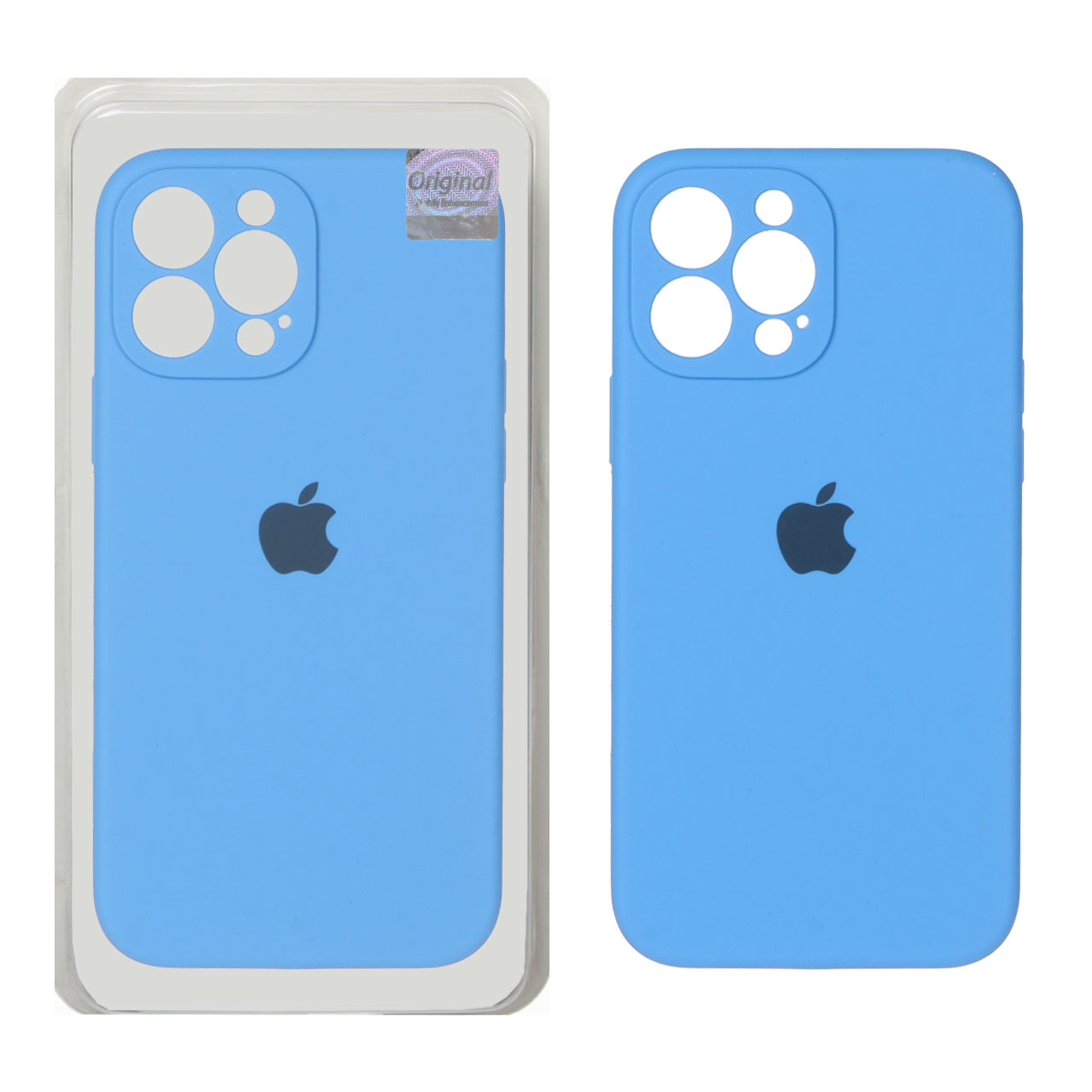 قاب سیلیکونی پاک کنی اورجینال Master Quality مدل Apple iPhone 13 Pro Max - آبی (پک دار)
