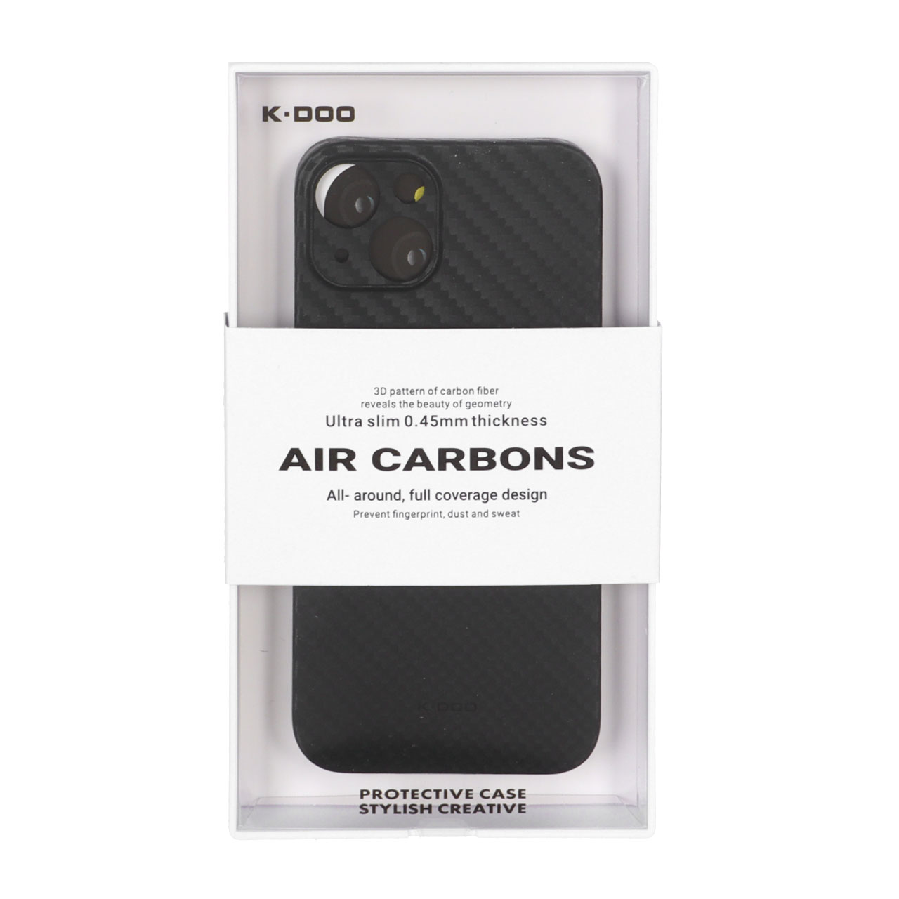 قاب محافظ لنزدار Apple iPhone 13 / iPhone 14 Original KZDoo Air Carbon - مشکی