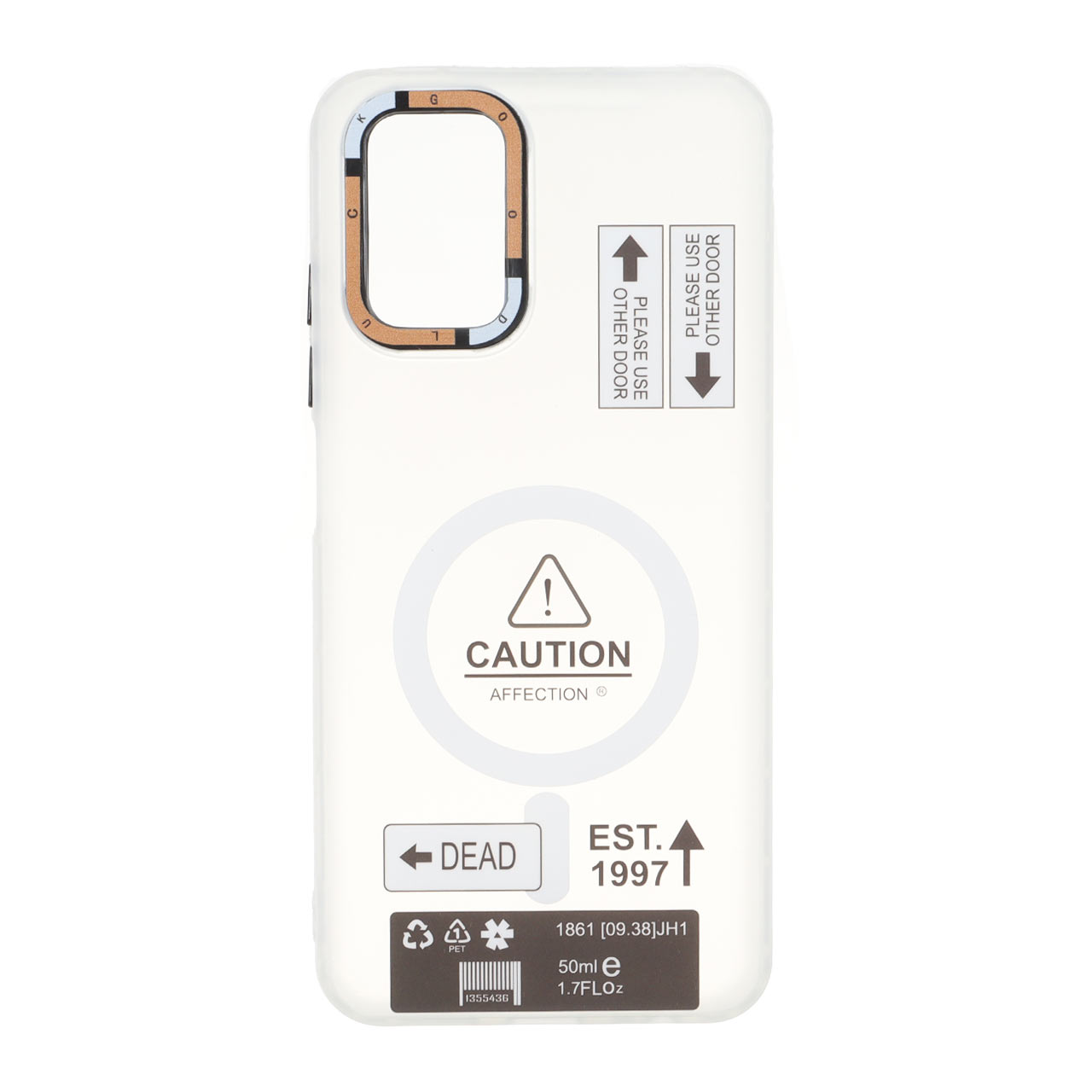 قاب طرح Caution دور مات مگ سیف مناسب برای شیائومی ردمی نوت 10 فورجی، ردمی نوت 10 اس و پوکو ام 5 اس