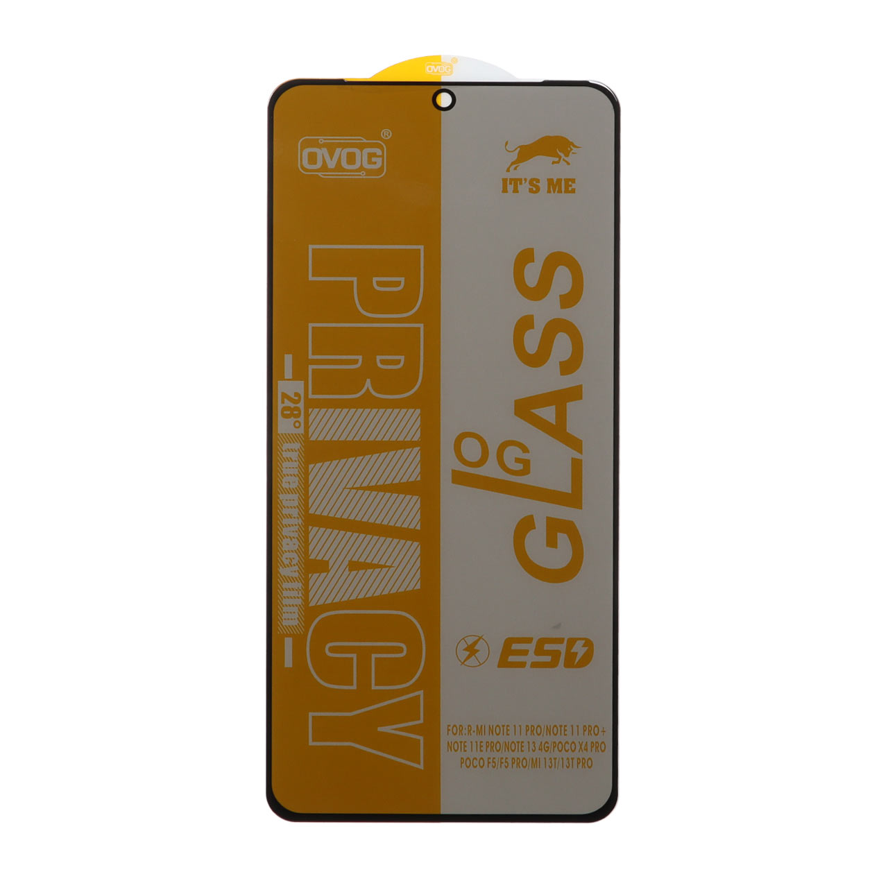 محافظ صفحه نمایش شیشه ای فول کاور پرایویسی OG مدل ESD OVOG مناسب برای شیائومی ردمی نوت 14 4G