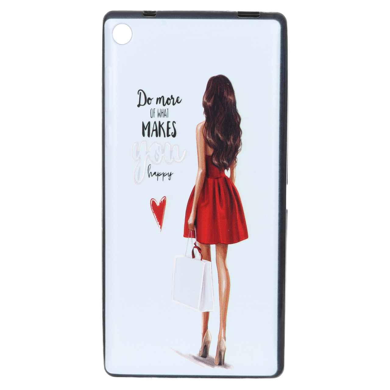 قاب ژله ای طرح دخترانه Do More of What Makes You Happy مناسب برای تبلت لنوو تب 7 اسنشیال TB-7304X