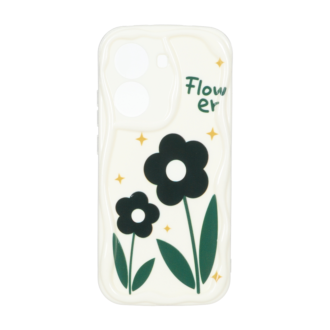 قاب کنگره‌ای ژله‌ای طرح گل Flower مناسب برای شیائومی Poco X7 Pro