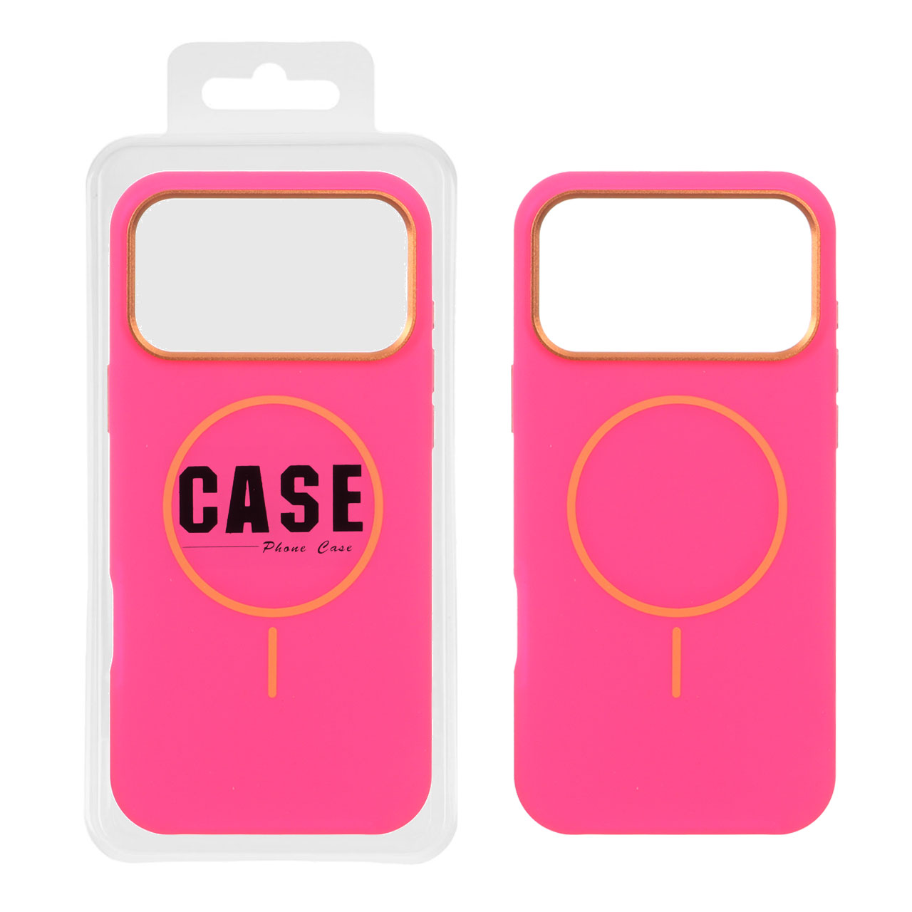 قاب سیلیکونی پاک کنی اورجینال درجه یک MagSafe لنز فلزی Apple iPhone 17 Pro Max - صورتی فانتزی