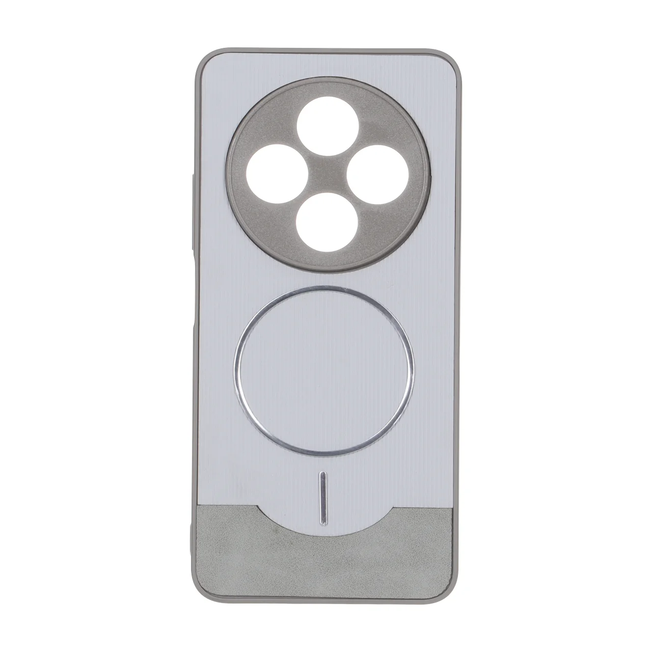 قاب Line Case طرح جیر MagSafe فلزی محافظ لنزدار مناسب برای شیائومی ردمی 14C / ردمی A4 / پوکو C75 - طوسی