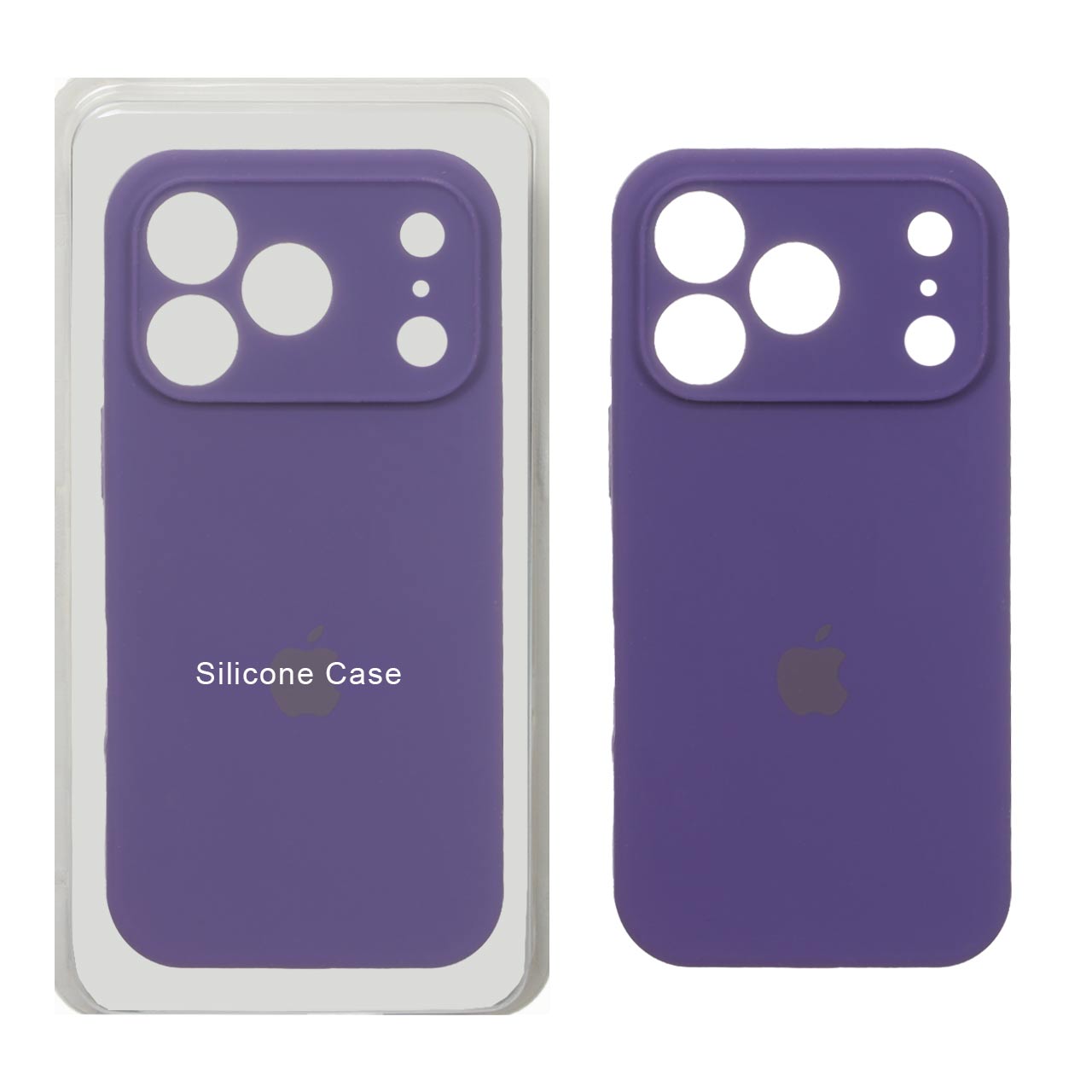 قاب سیلیکونی پاک کنی محافظ لنزدار اورجینال Apple iPhone 17 Pro - بنفش