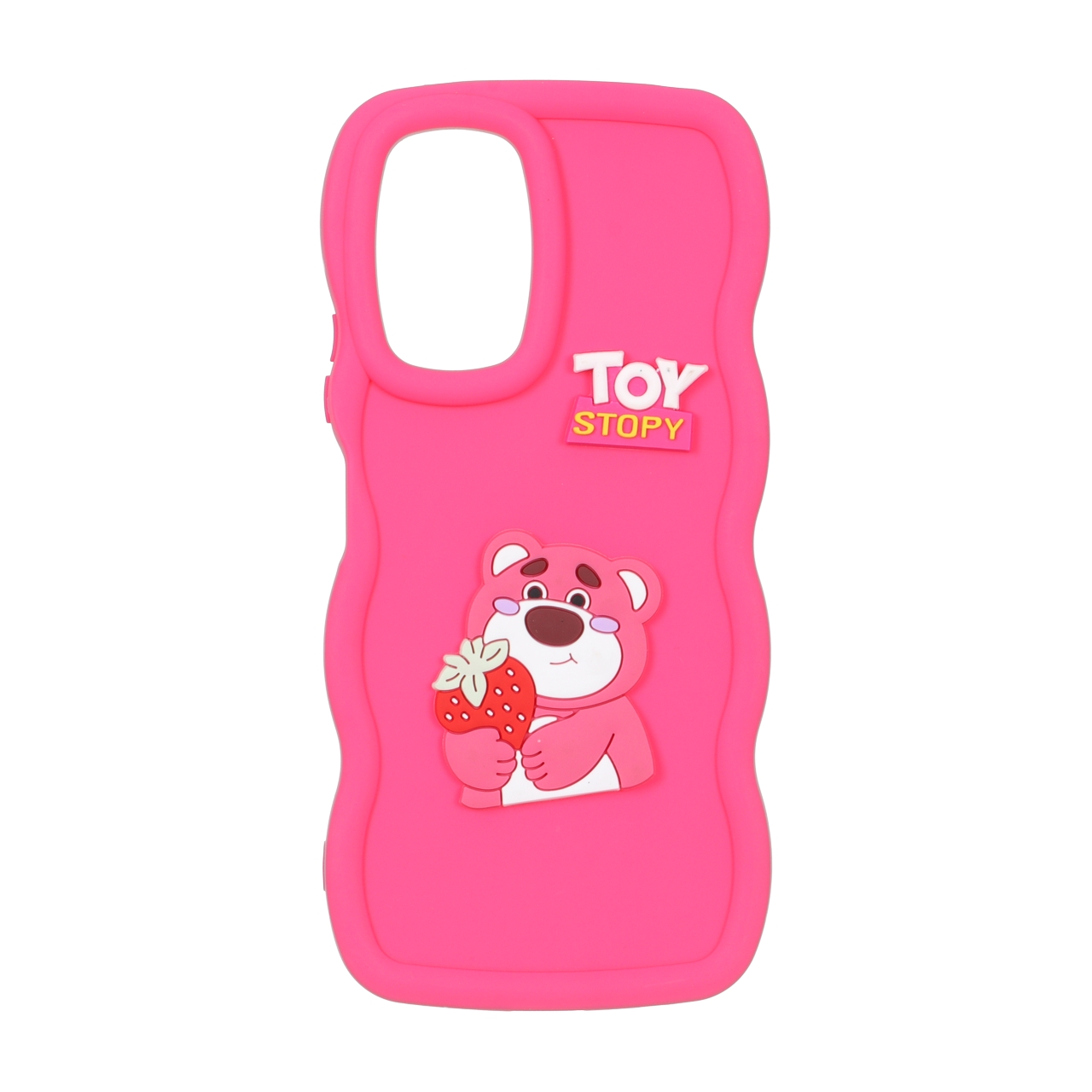 قاب کنگره ای عروسک برجسته طرح لوتسو (Lotso) توت‌فرنگی مناسب برای شیائومی ردمی نوت ۱۰ پرو ۴G و ردمی نوت ۱۰ پرو مکس