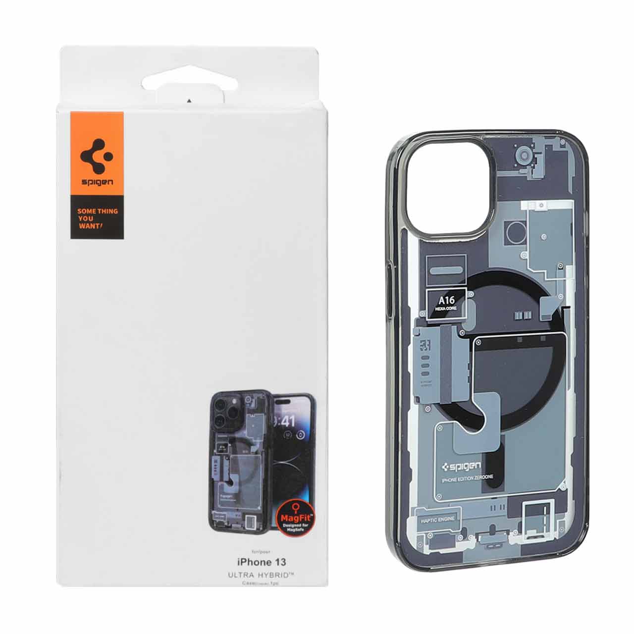 قاب اورجینال Spigen مگ سیف Zero one طرح 12 مناسب برای آیفون 13 و آیفون 14