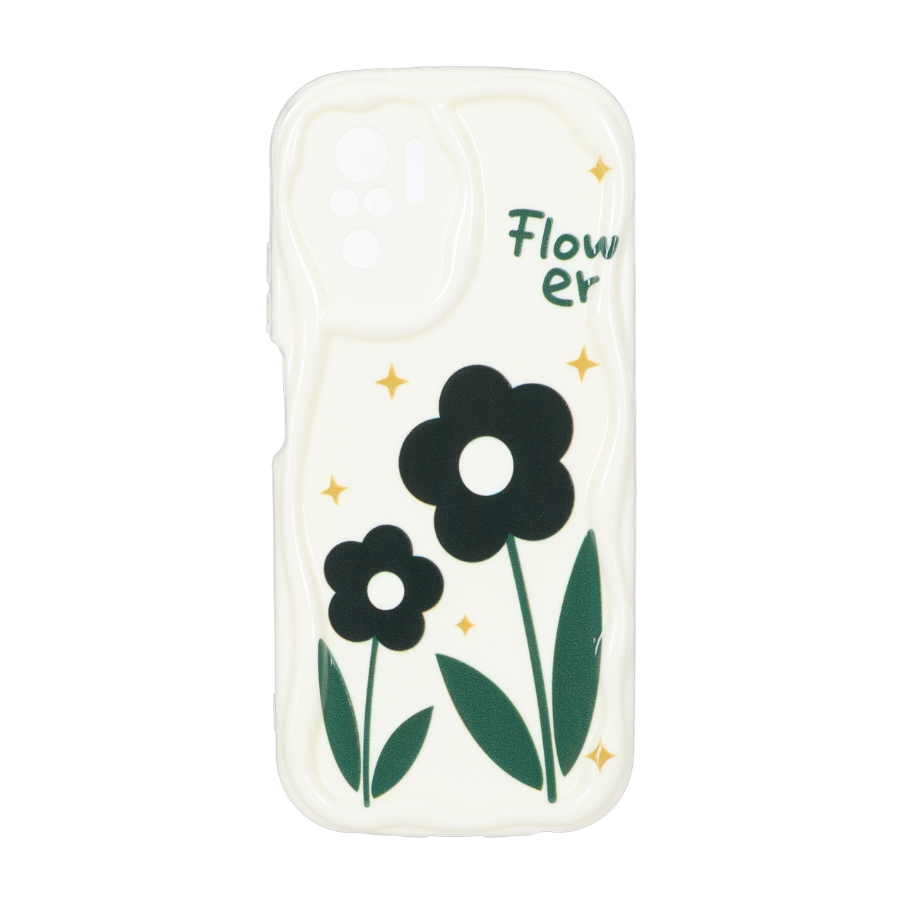 قاب طرح گل Flower کنگره‌ای ژله‌ای محافظ لنزدار مناسب برای شیائومی ردمی نوت 10 فورجی، ردمی نوت 10 اس و پوکو ام 5 اس