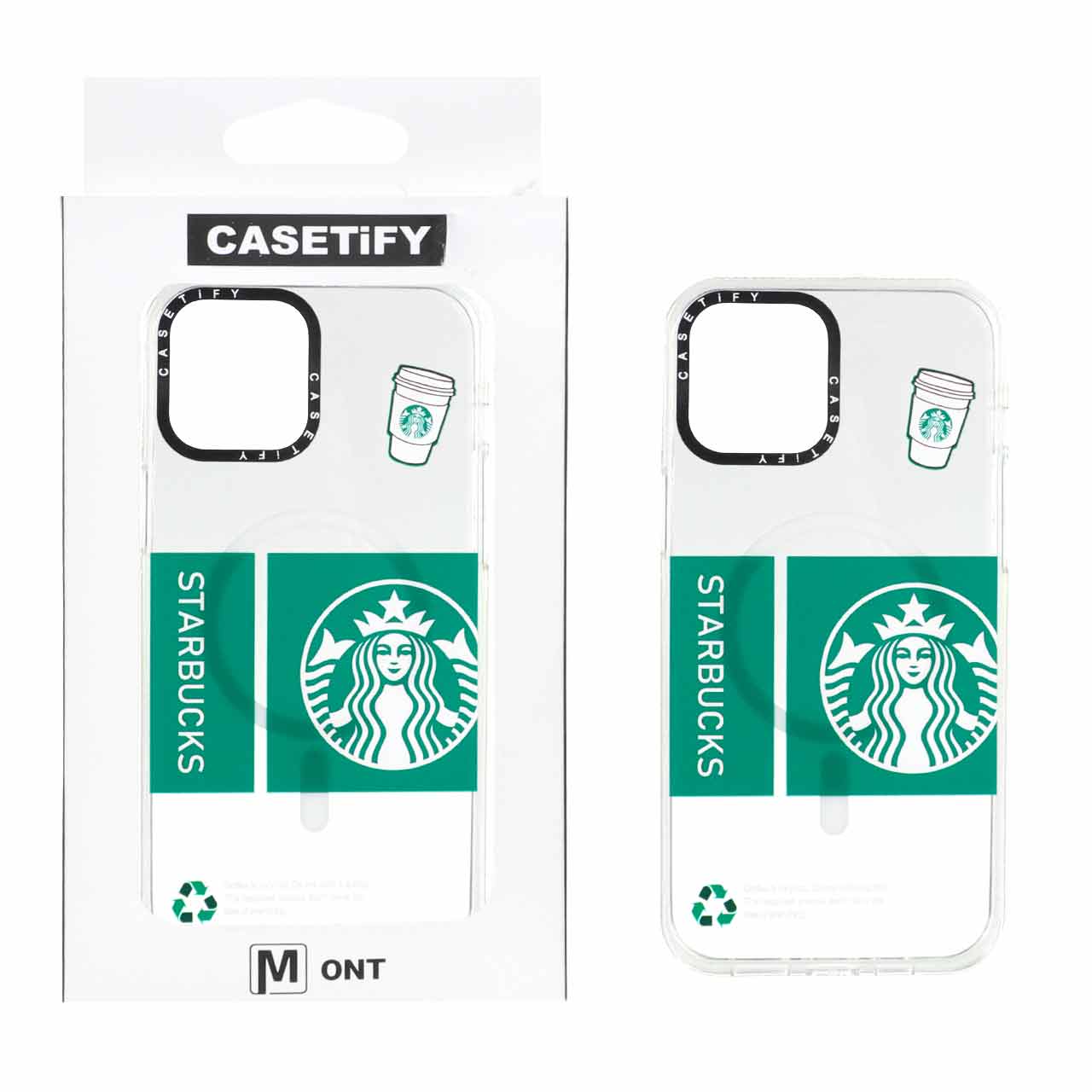 قاب طرح استارباکس شفاف مگ سیف Casetify مناسب برای آیفون 12 پرو مکس