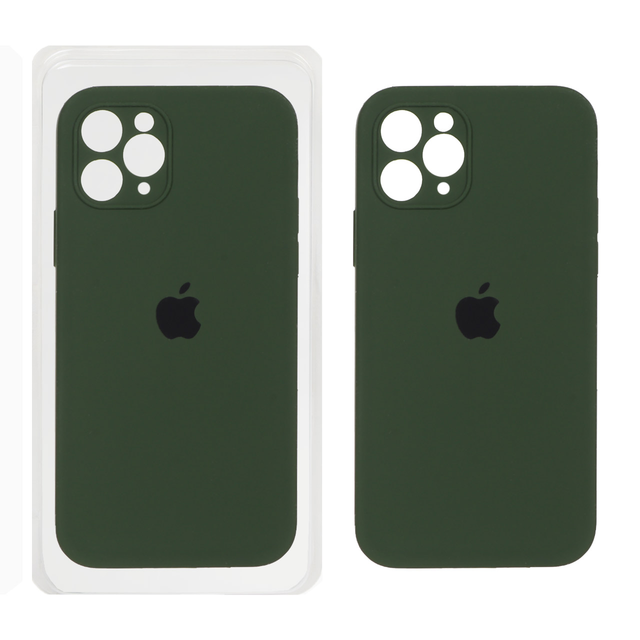 قاب سیلیکونی پاک کنی محافظ لنزدار اورجینال مناسب برای Apple iPhone 11 Pro - سبز ارتشی