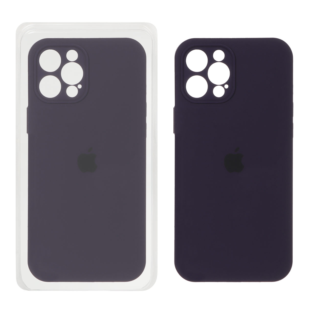 قاب سیلیکونی پاک کنی اورجینال ++A مدل Apple iPhone 12 Pro Max - بادمجانی (پک دار)