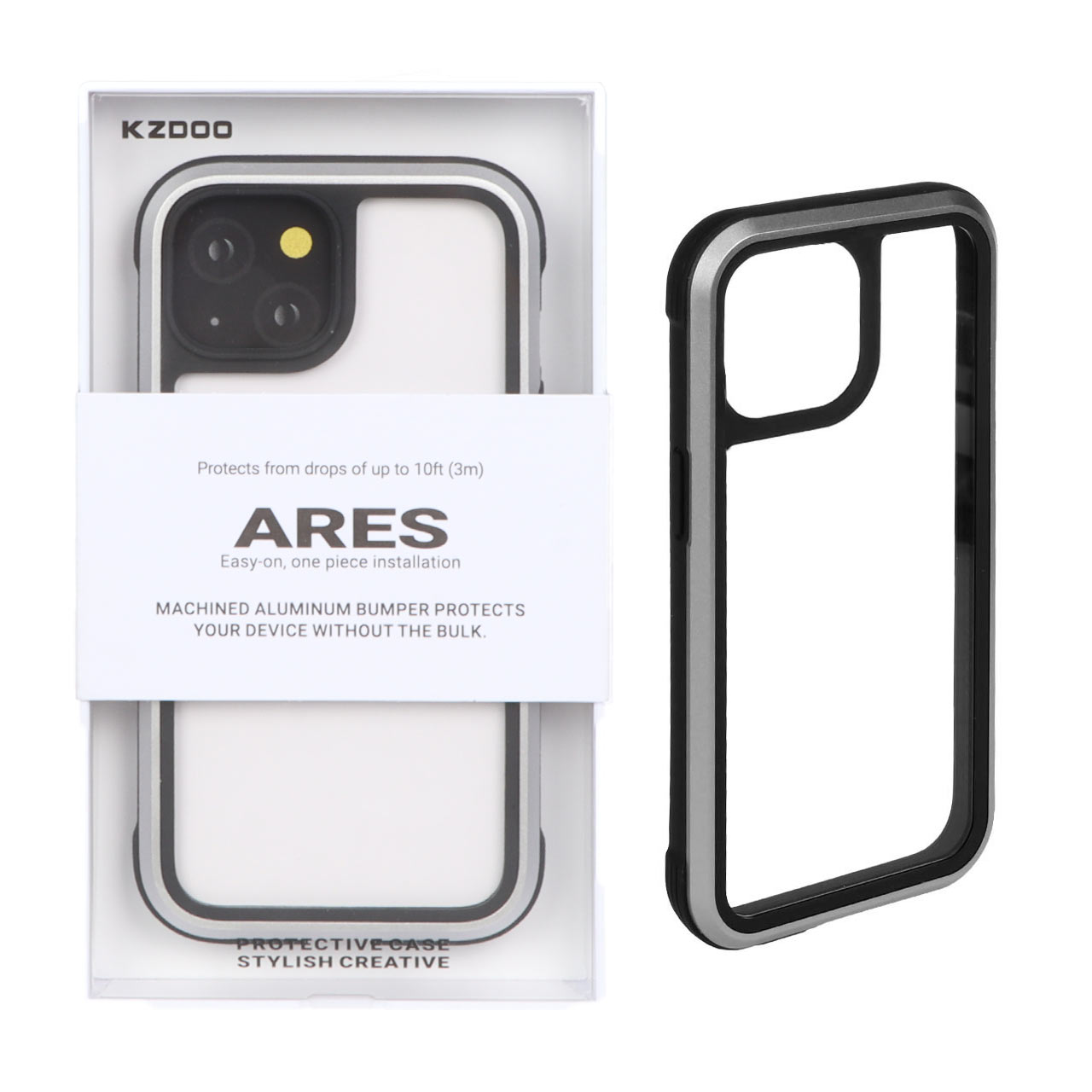 قاب Original KZDoo Ares مدل Apple iPhone 15 / iPhone 14 / iPhone 13 - نقره ای