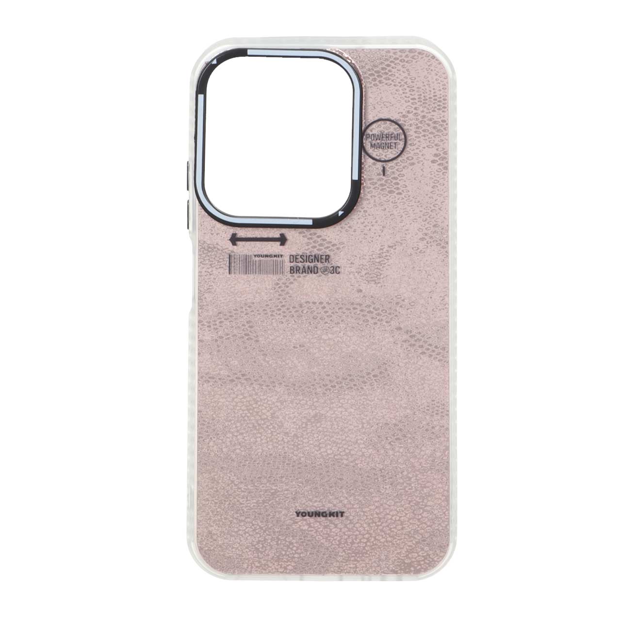 قاب Youngkit طرح بارکد پوست ماری دور مات مناسب برای شیائومی ردمی 15C و پوکو C85