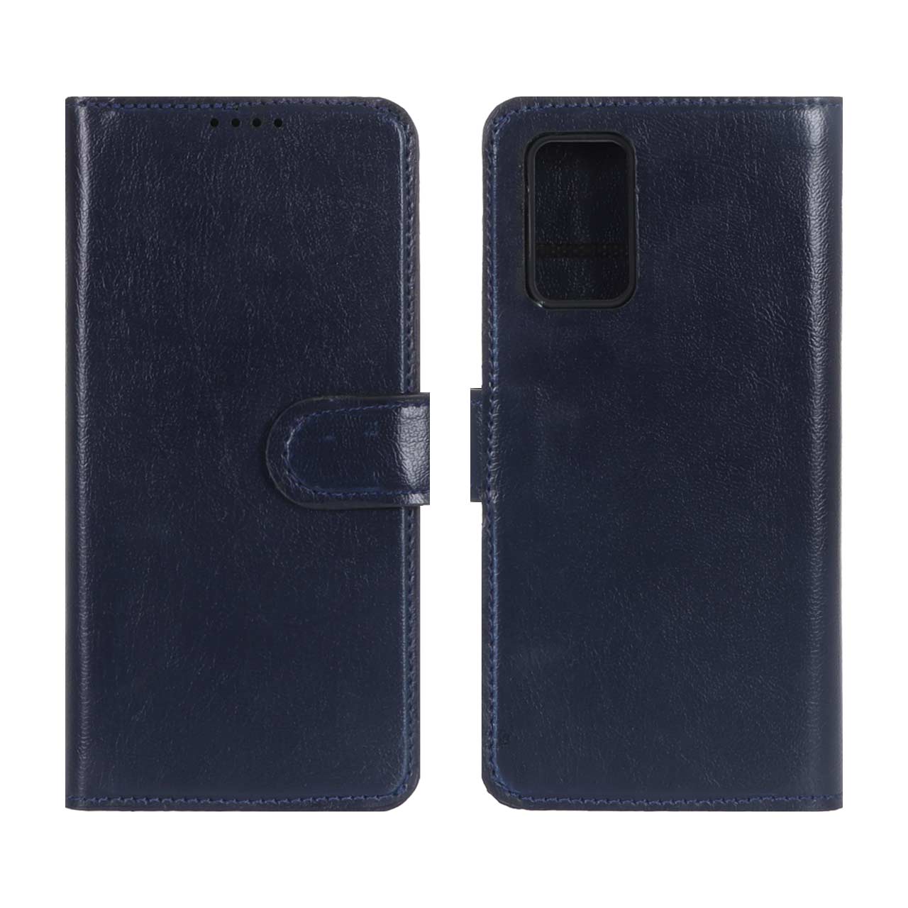 کیف چرمی مگنتی محافظ لنزدار مناسب برای شیائومی پوکو M3 و ردمی 9 تی 4G - سرمه‌ای