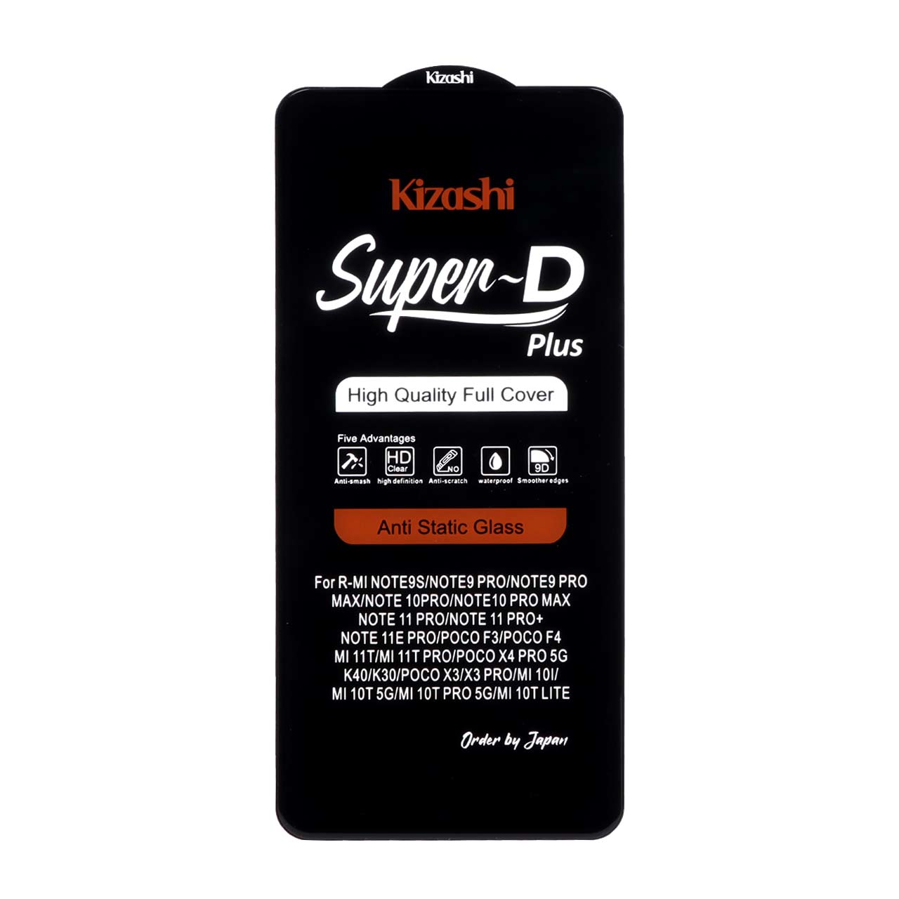 محافظ صفحه نمایش شیشه‌ای تمام صفحه SuperD Plus کیزاشی مناسب برای Xiaomi Poco X3 / Poco X3 Pro / Redmi Note 9S / Redmi Note 9 Pro / Redmi Note 9 Pro Max / Poco F5 Pro / Mi 12T / Mi 12T Pro / Mi 11T / Mi 11T Pro / Mi 10T / Mi 10T Pro