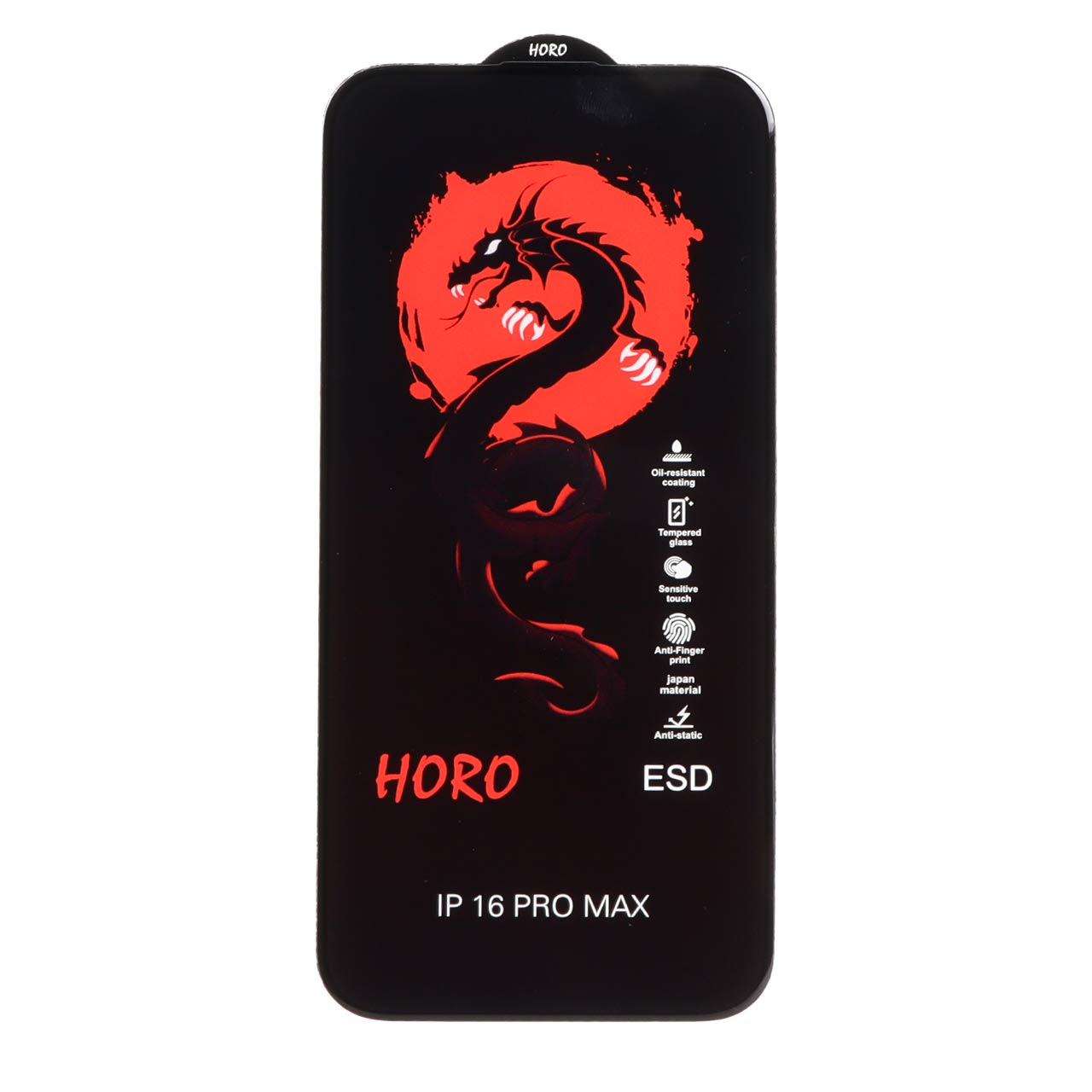 محافظ صفحه نمایش شیشه ای Full Cover ESD Horo مدل Apple iPhone 16 Pro Max