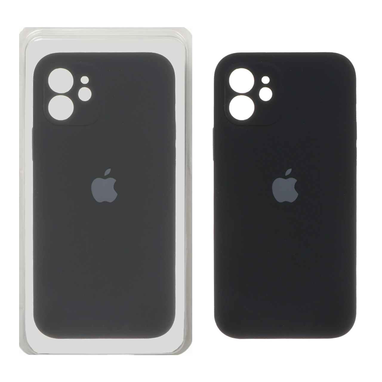 قاب سیلیکونی پاک کنی اورجینال ++A مدل Apple iPhone 12 - مشکی (پک دار)