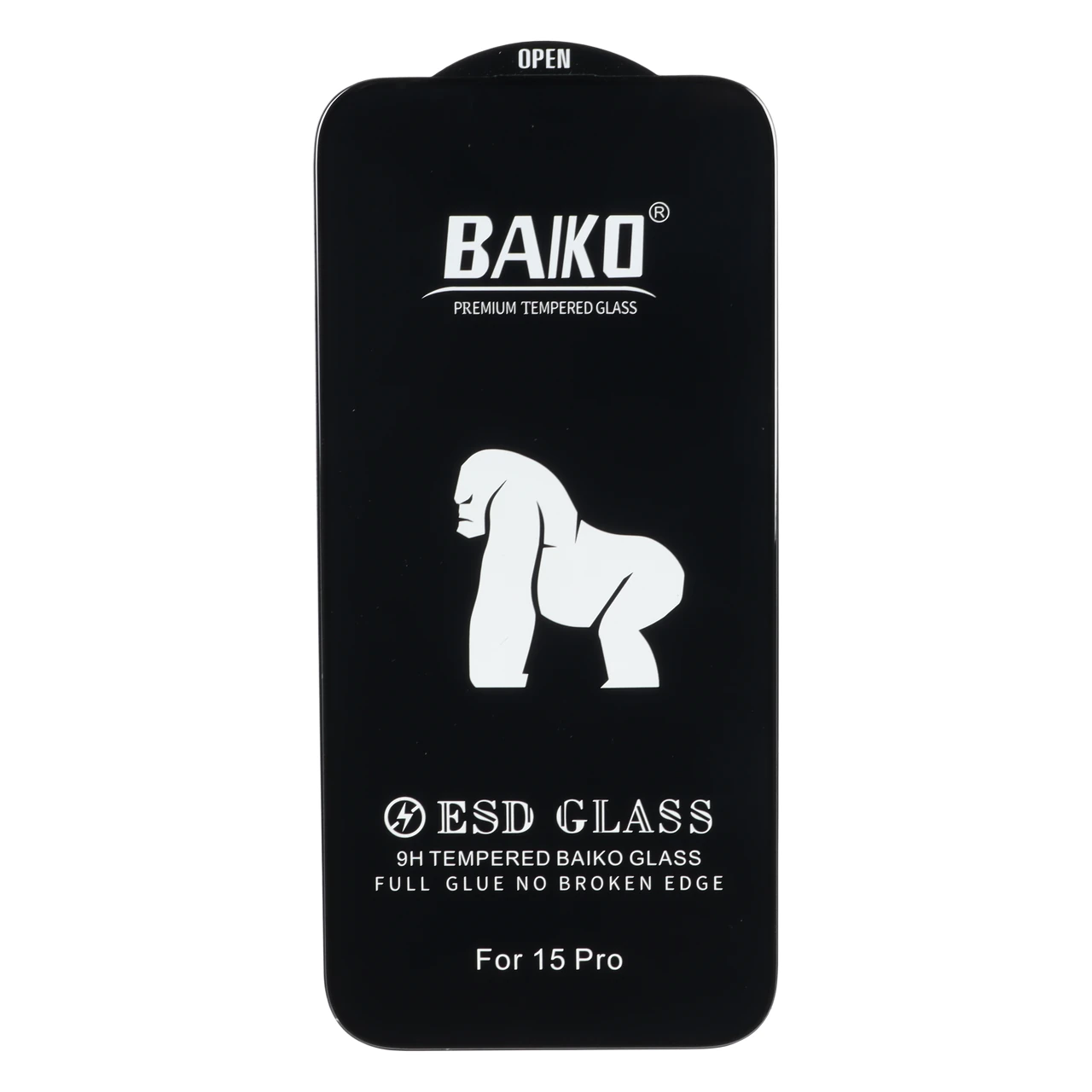 محافظ صفحه نمایش شیشه‌ای Anti Static - ESD Baiko مناسب برای آیفون 15 پرو