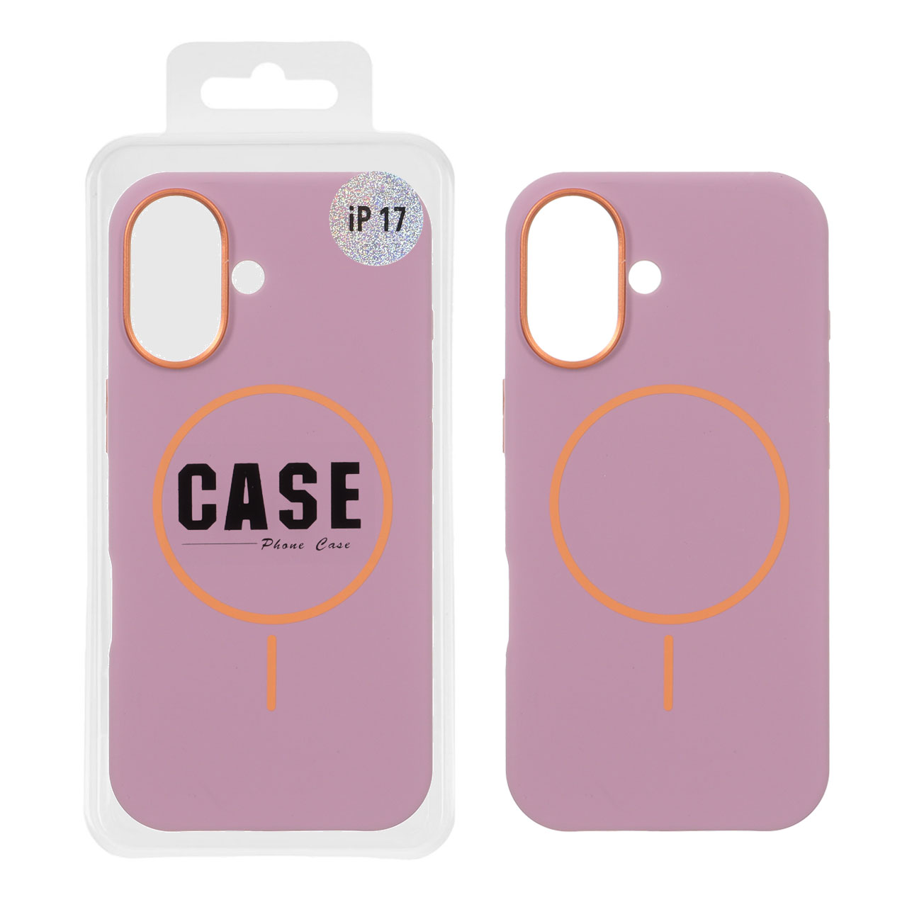 قاب سیلیکونی پاک کنی اورجینال درجه یک MagSafe لنز فلزی Apple iPhone 17 - بنفش