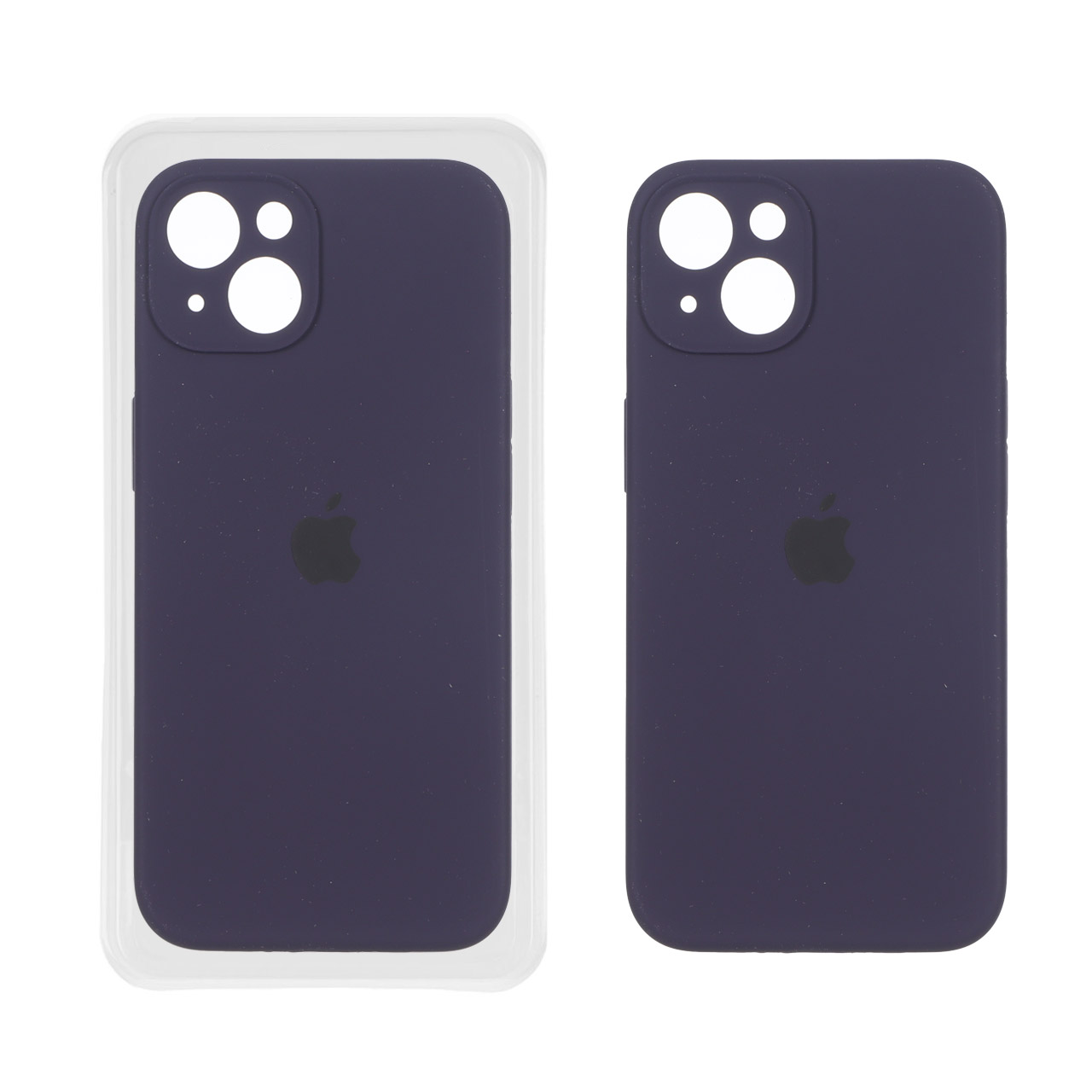 قاب سیلیکونی پاک کنی اورجینال ++A مدل Apple iPhone 13 / iPhone 14 - بادمجانی (پک دار)