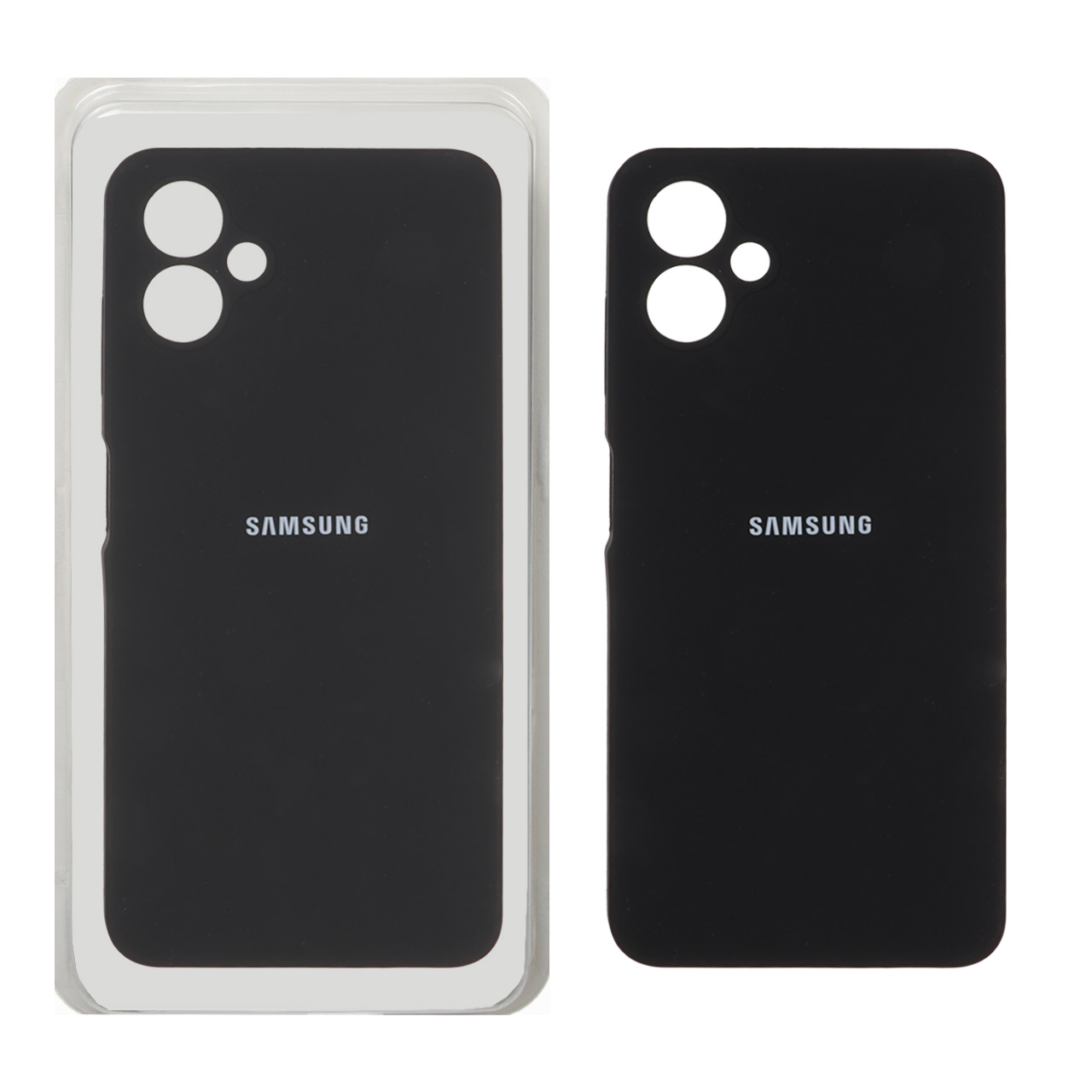 قاب سیلیکونی پاک کنی محافظ لنزدار اورجینال Samsung Galaxy A06 - مشکی (پک اصلی)