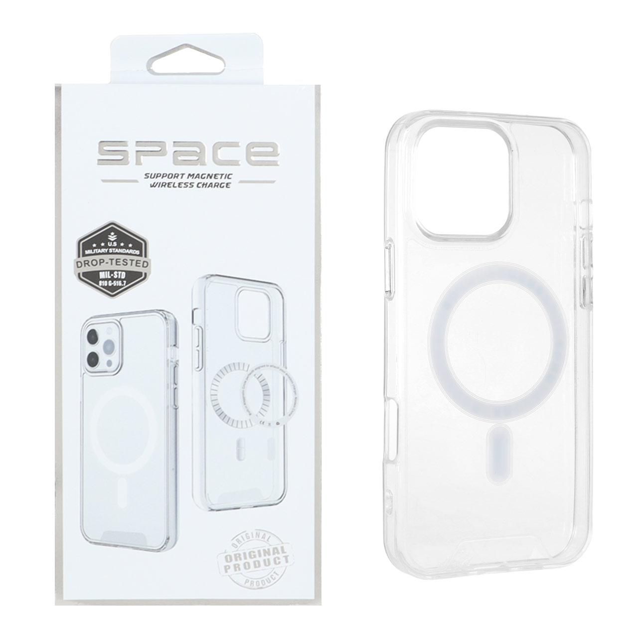 قاب شفاف مگ سیف اورجینال Space مناسب برای آیفون 16 پرو مکس