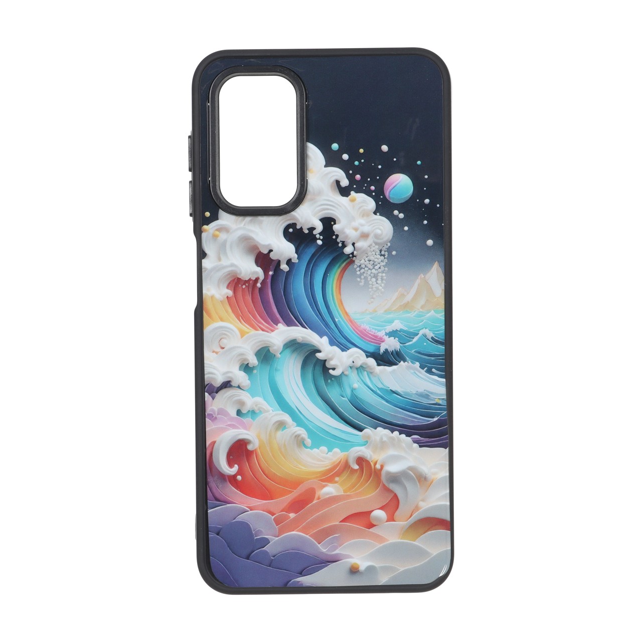 قاب طرح موج رنگی بلک لنز مناسب برای Samsung Galaxy A13 4G / A13 5G / A04s / M13 4G / M23 / F13