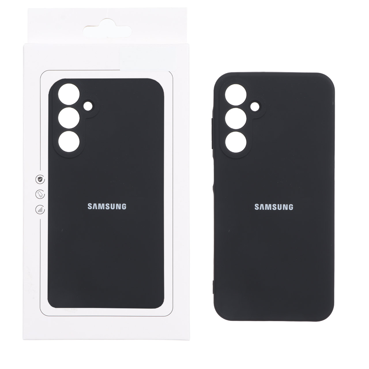 قاب طرح سیلیکون Soft لوگودار Samsung Galaxy A25 5G - مشکی (پک دار)