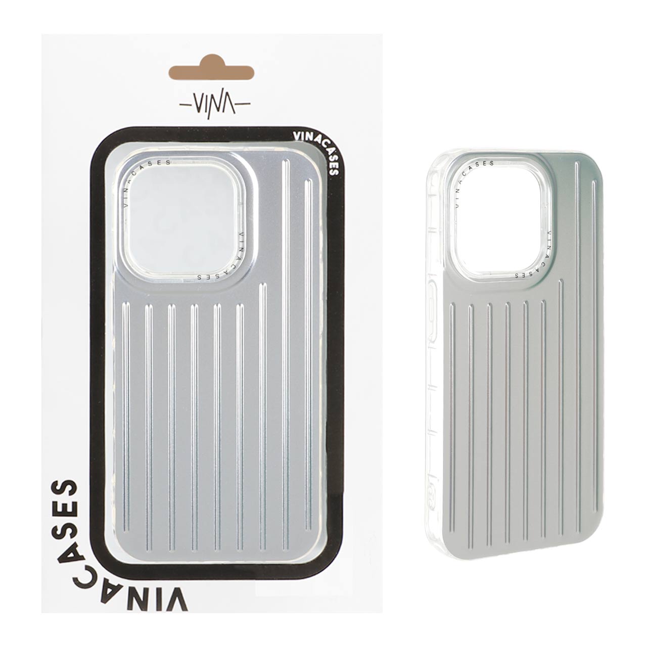 قاب اورجینال Vina سیلور Line Case مدل Apple iPhone 15 Pro - نقره ای