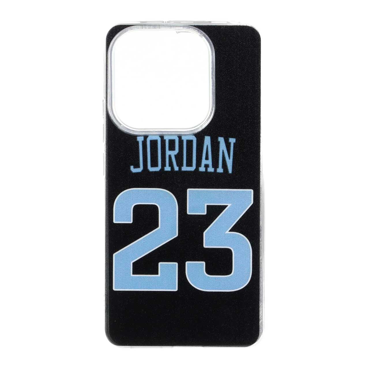 قاب طرح Jordan 23 مشکی دور ژله ای داخل اطلسی مناسب برای شیائومی ردمی نوت 14 فورجی