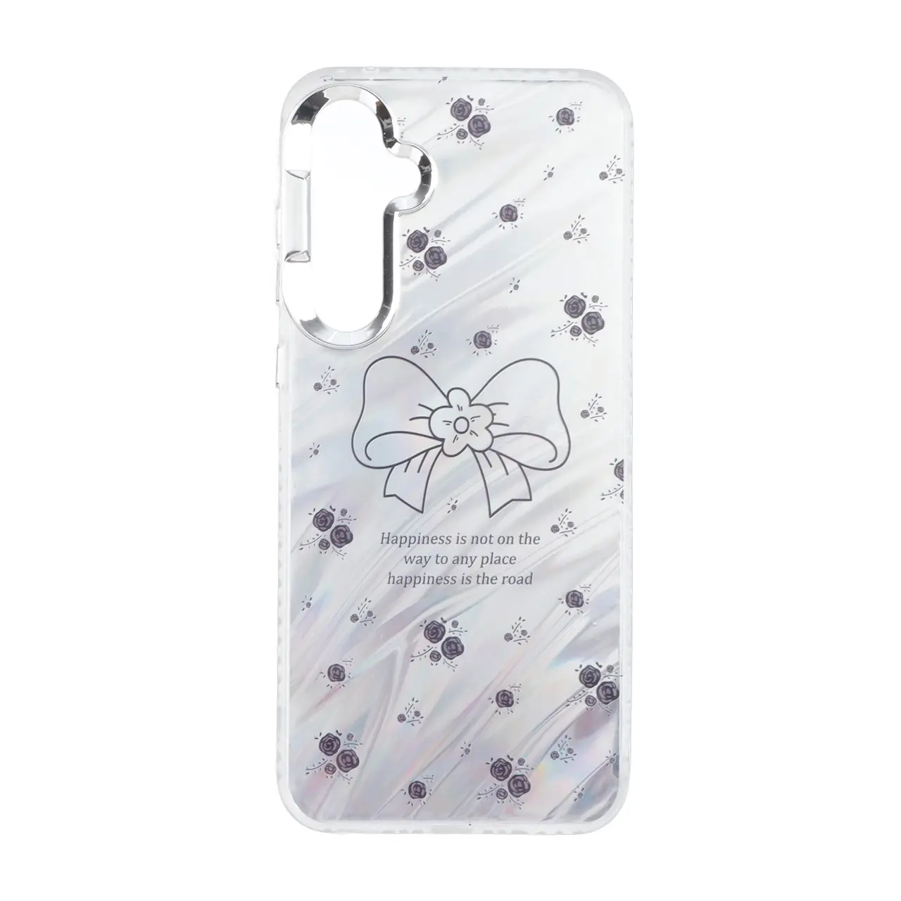 قاب Pucker هفت رنگ دور ژله ای مات لنز کروم Samsung Galaxy A35 / A55 - طرح 19