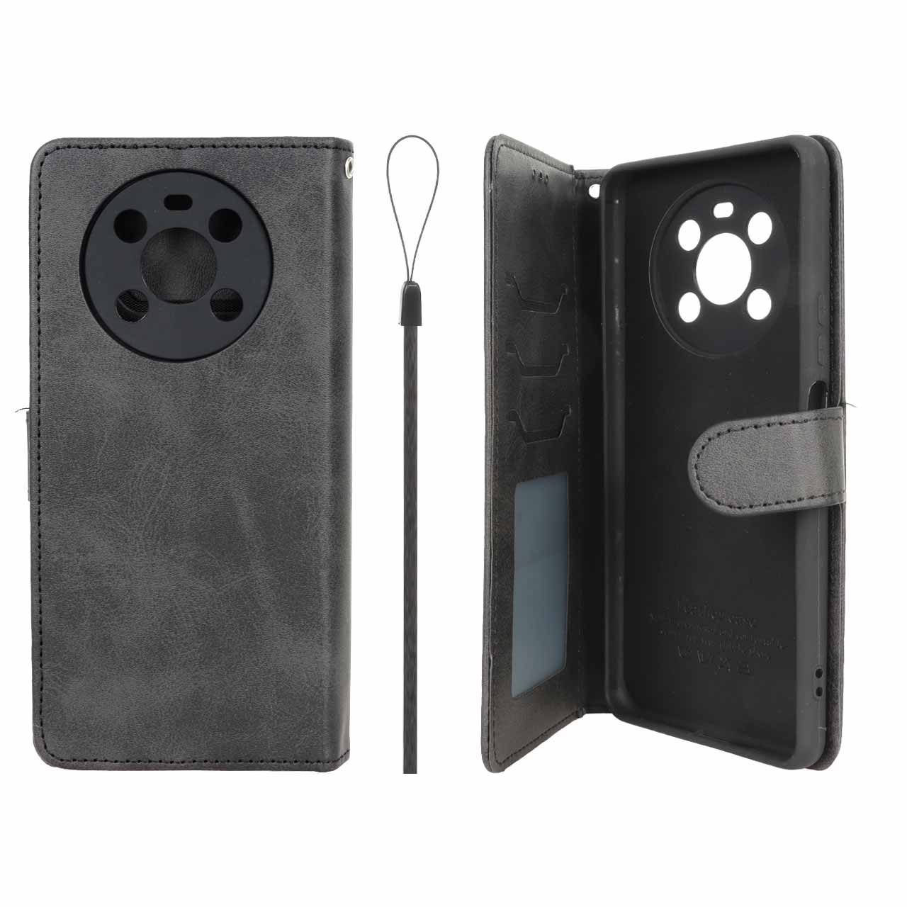 کیف مگنتی داخل خز طرح چرم MNC Plus مناسب برای Honor X9 مشکی