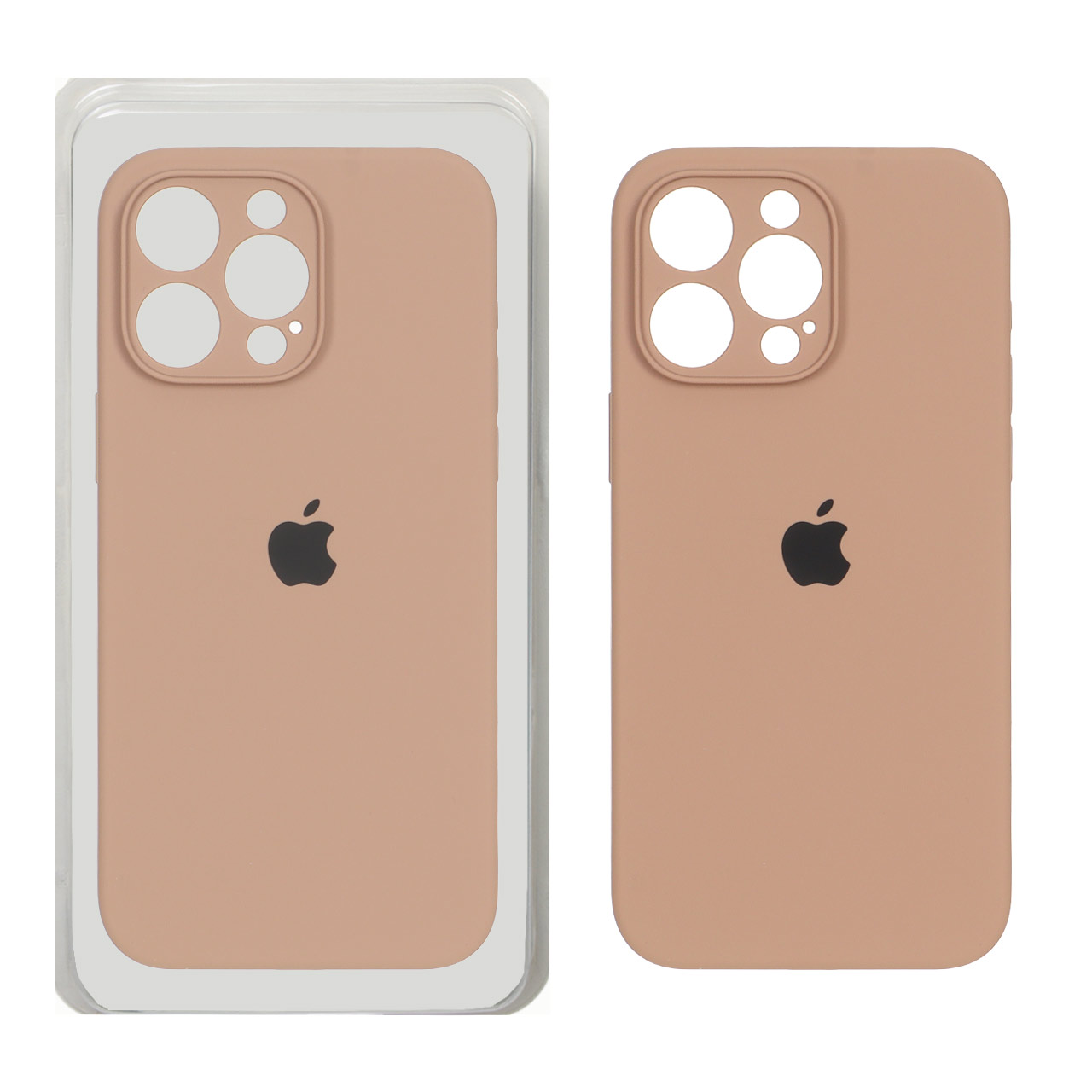 قاب سیلیکونی پاک کنی اورجینال ++A مدل Apple iPhone 15 Pro - صحرایی (پک دار)