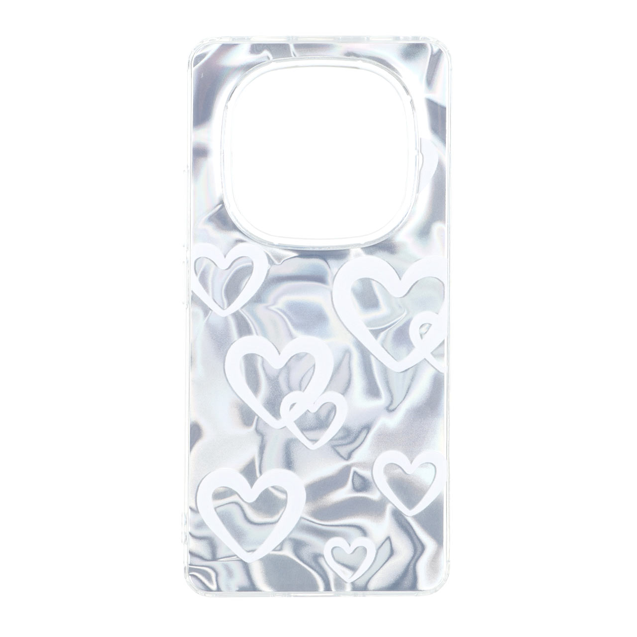 قاب طرح قلب ابری Silver Cloud دور ژله‌ای مناسب برای شیائومی ردمی نوت 14 پرو 4G