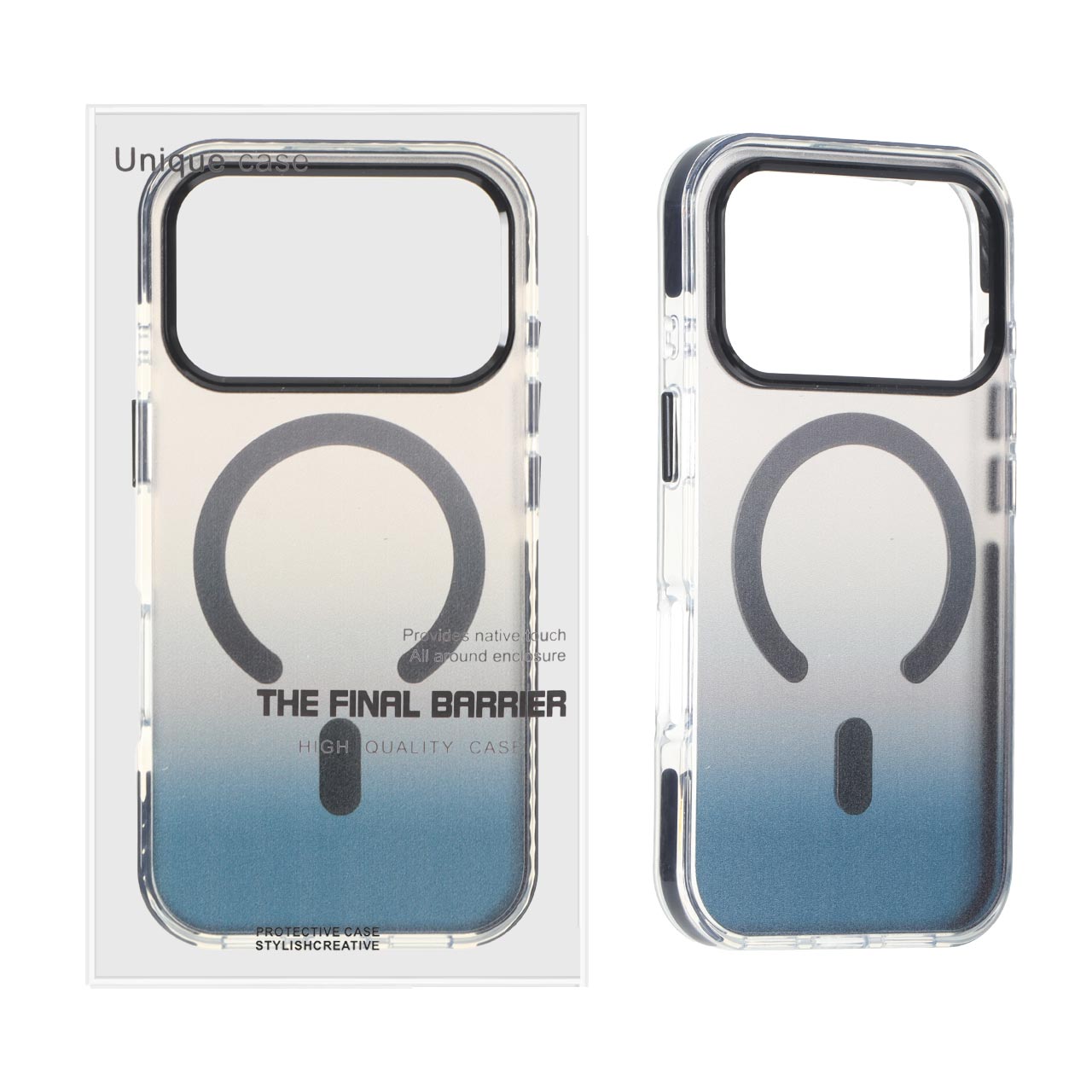 قاب اورجینال Unique Case مات MagSafe دور رنگی لنز آلومینیومی Apple iPhone 17 Pro Max / iPhone 18 Pro Max - مشکی (پک دار)