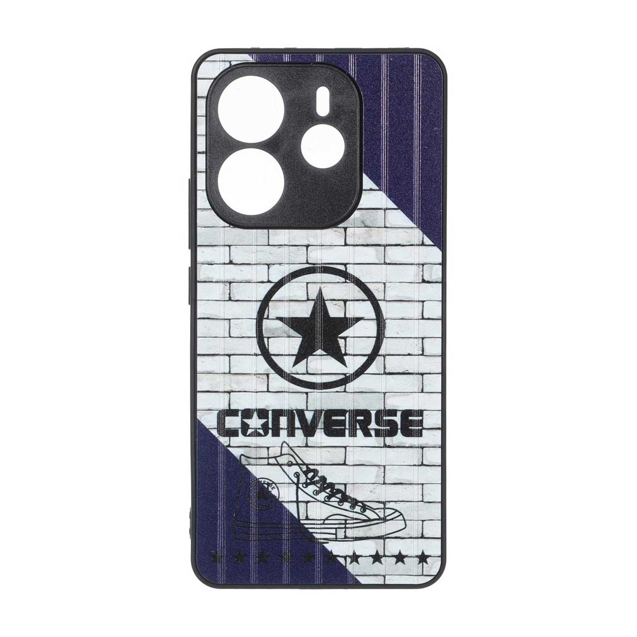 قاب طرح کانورس (Converse) محافظ لنز برجسته مناسب برای شیائومی ردمی نوت 14 4G