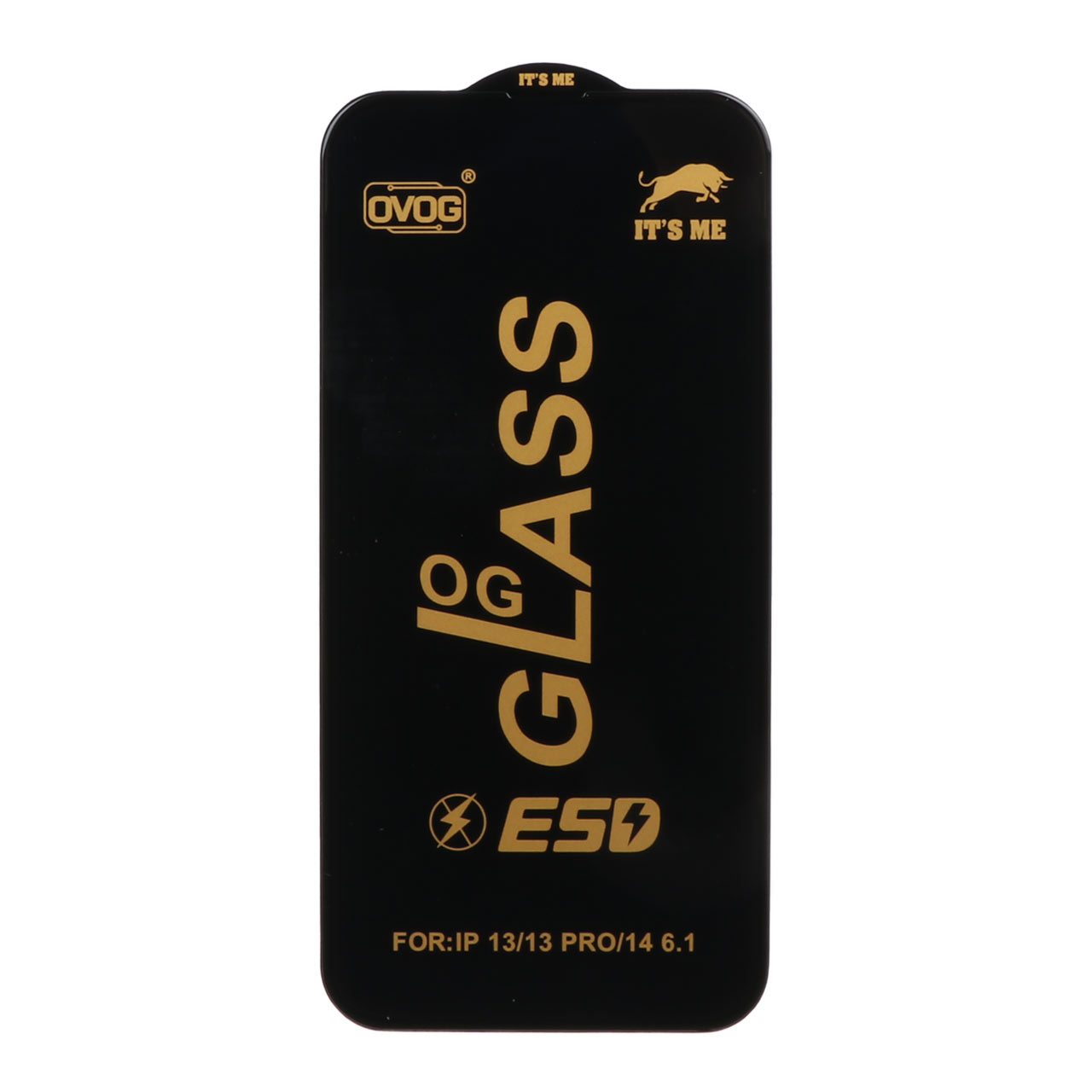 محافظ صفحه نمایش شیشه ای فول کاور OVOG OG Glass ESD مناسب برای آیفون 13، 13 پرو و 14 - لبه مشکی