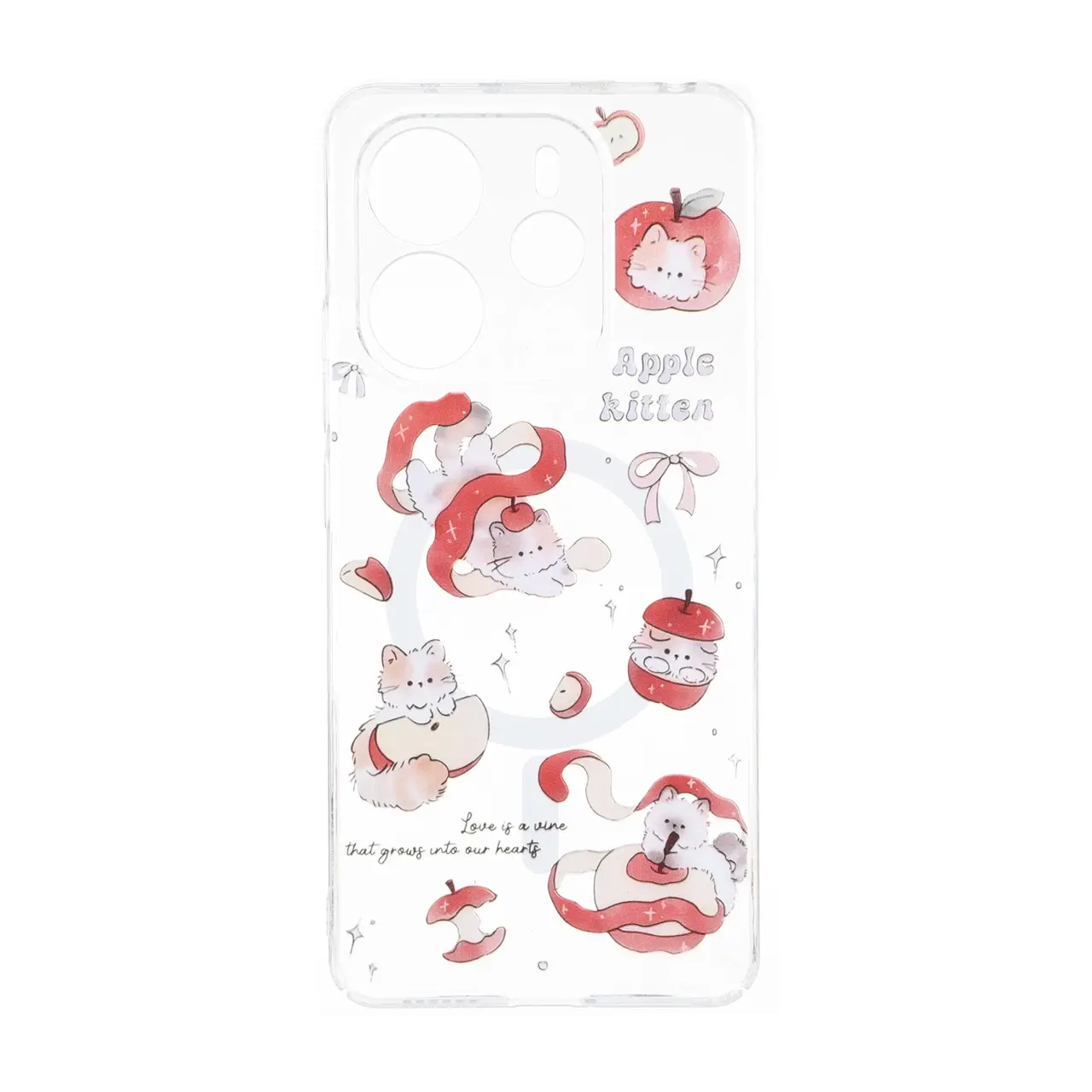 قاب Cute کریستالی طرح مگ سیف محافظ لنزدار Xiaomi Redmi Note 14 4G - کد 86