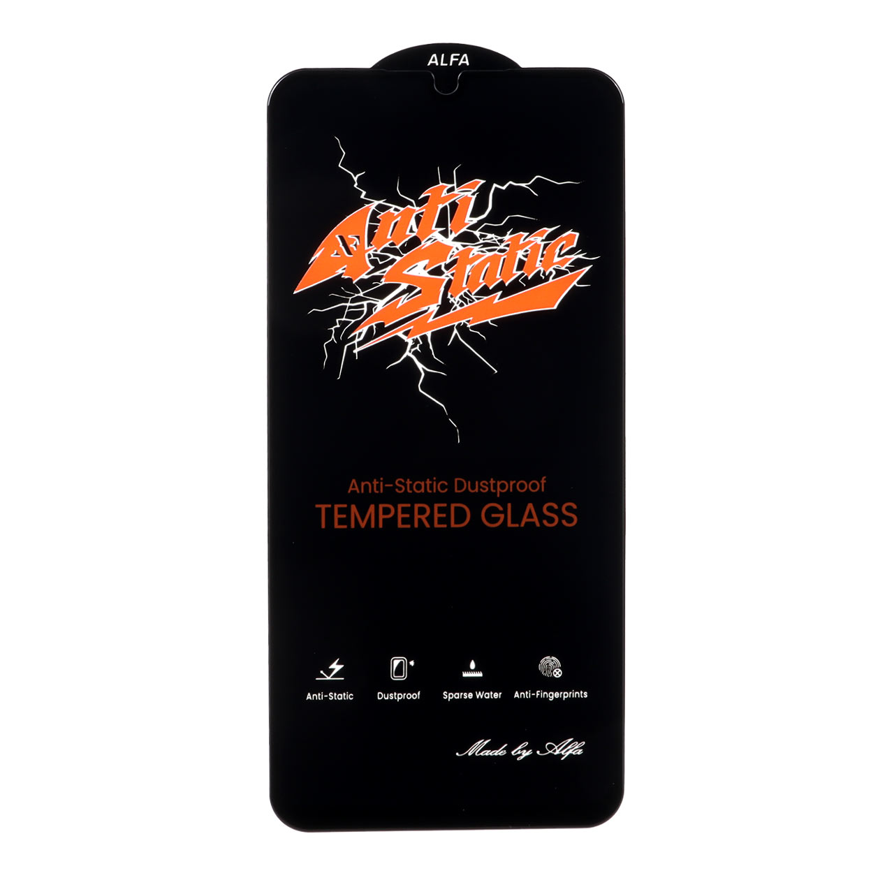محافظ صفحه نمایش شیشه‌ای Full Cover Anti Static ALFA مناسب برای شیائومی Redmi Note 8 Pro / Poco M3 / Redmi 9T / Note 9 4G